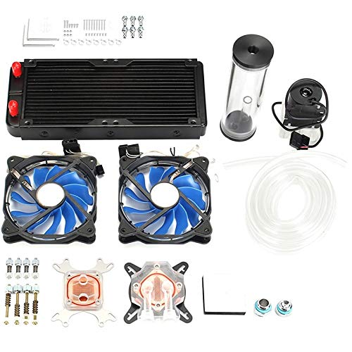 YOUKITTY DIY PC Water Cooling Kit - 240mm Radiator, CPU Liquid Cooling System, Pump & Reservoir for High-Performance Gaming Computers - Perfect for Custom PC Builds and Overclocking