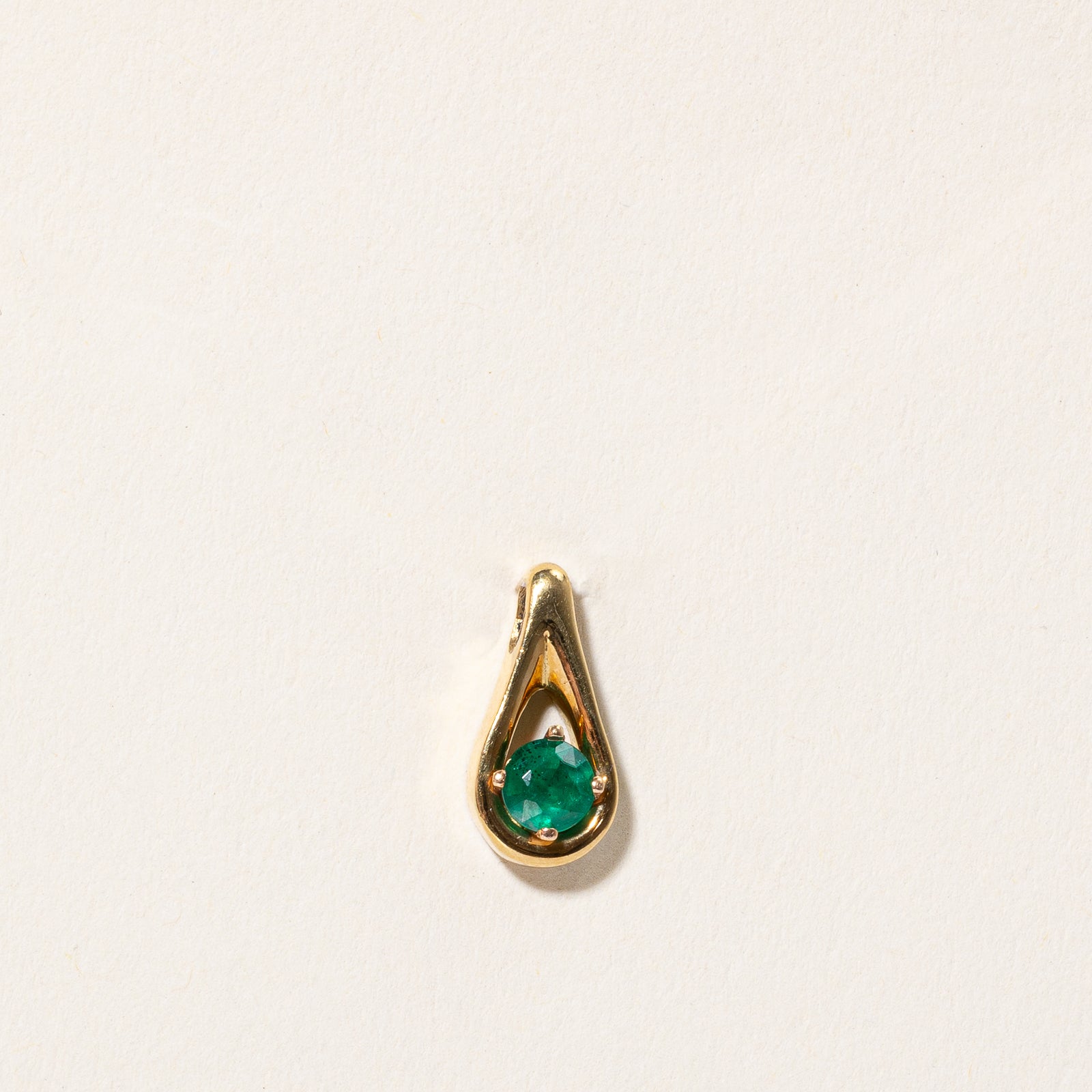 Solitaire Emerald Pear Shaped Pendant Necklace | 0.40ct Natural Emerald Gemstone Jewelry for Women | Perfect for Weddings, Anniversaries & Special Occasions
