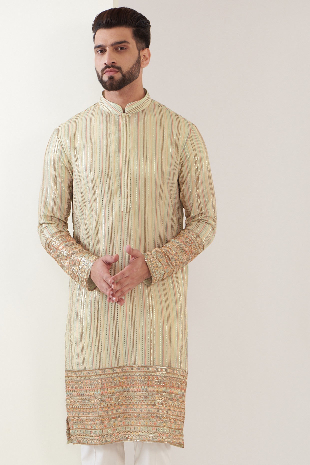 Stylish Multi-Embroidered Kurta for Women | Traditional Indian Tunic Top | Perfect for Festivals, Weddings & Casual Wear