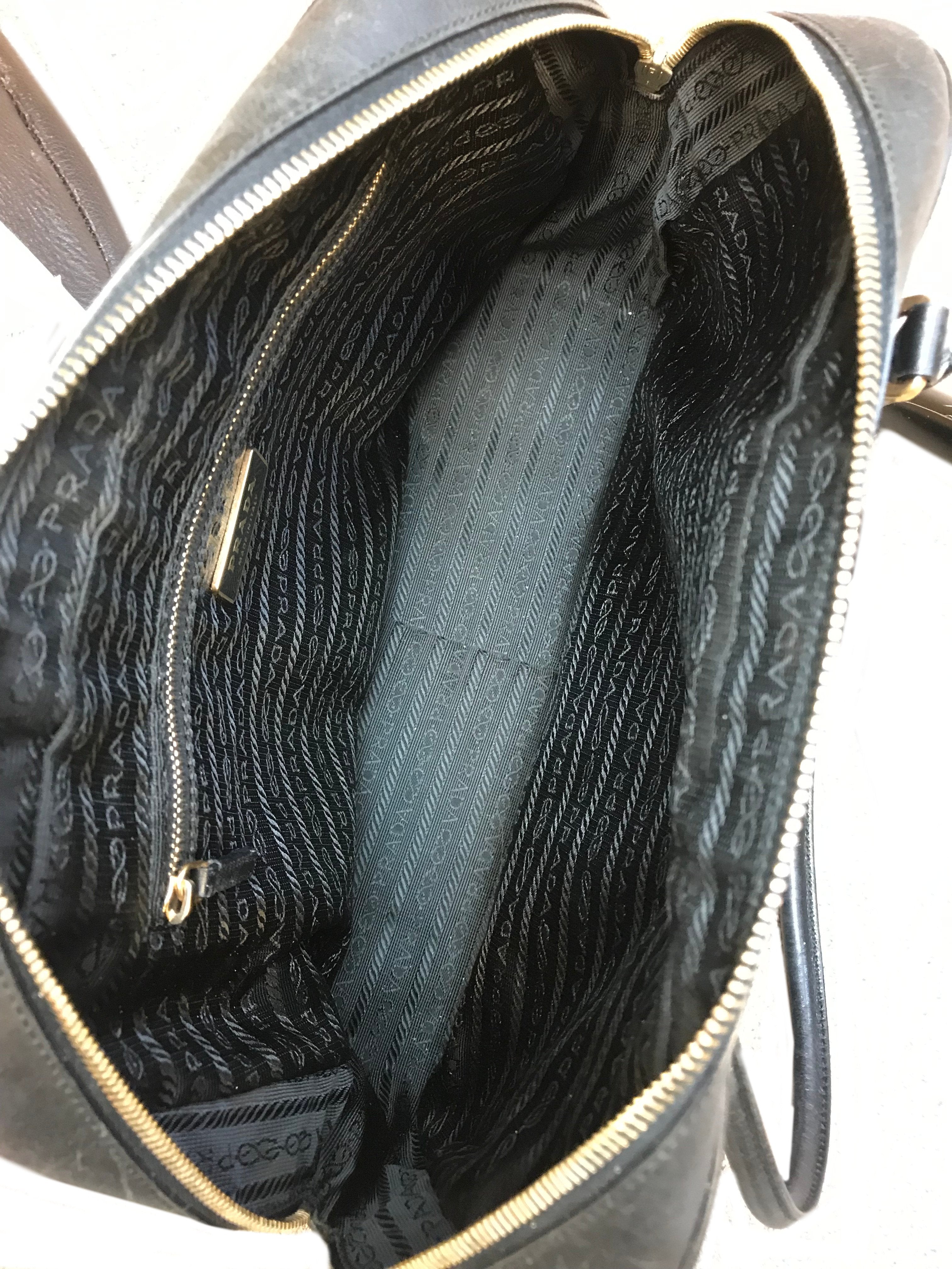Prada Tessuto Nylon and Leather Satchel Bag for Women | Luxury Designer Handbag | Perfect for Work, Travel & Everyday Use