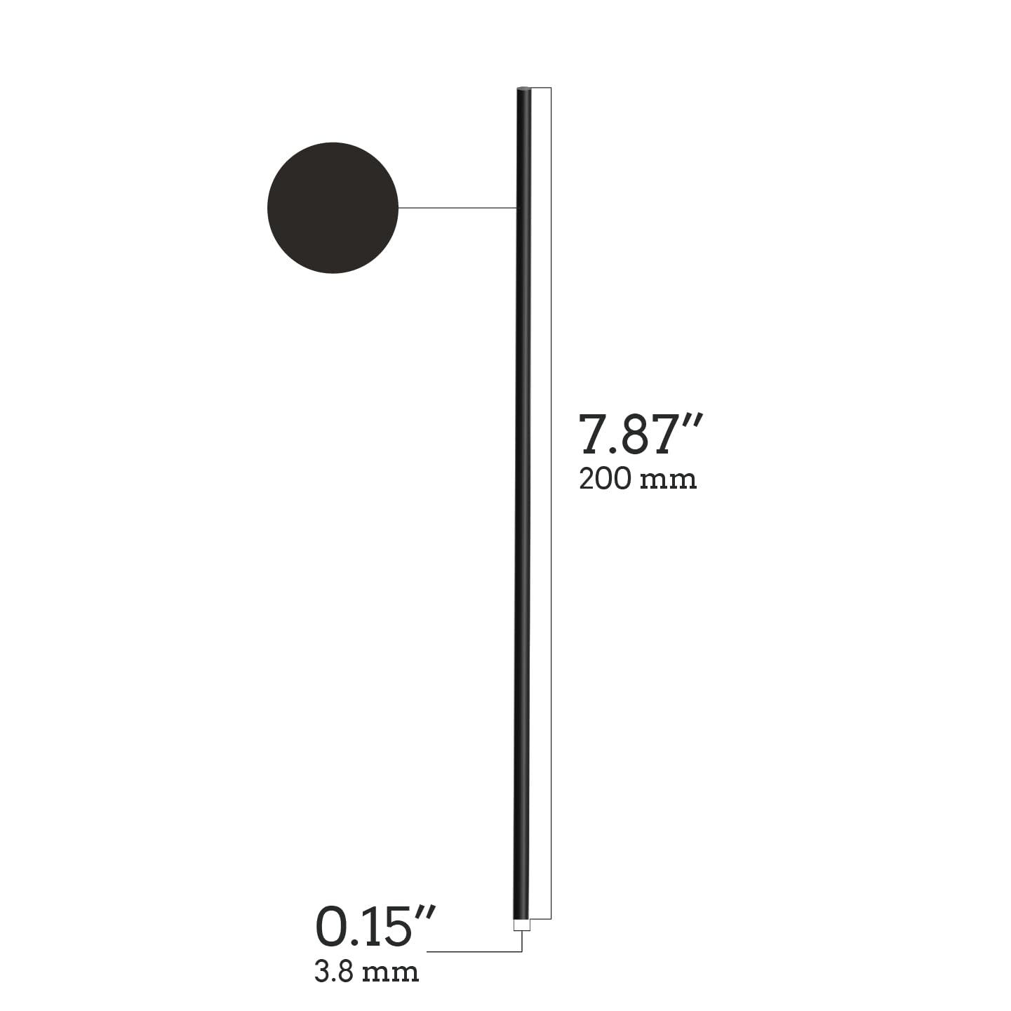 Eco-Friendly Disposable Black Collins Straws - 500 Pack of Biodegradable Cocktail Straws for Smoothies, Iced Coffee & Party Drinks | Perfect for Bars, Restaurants & Home Entertaining