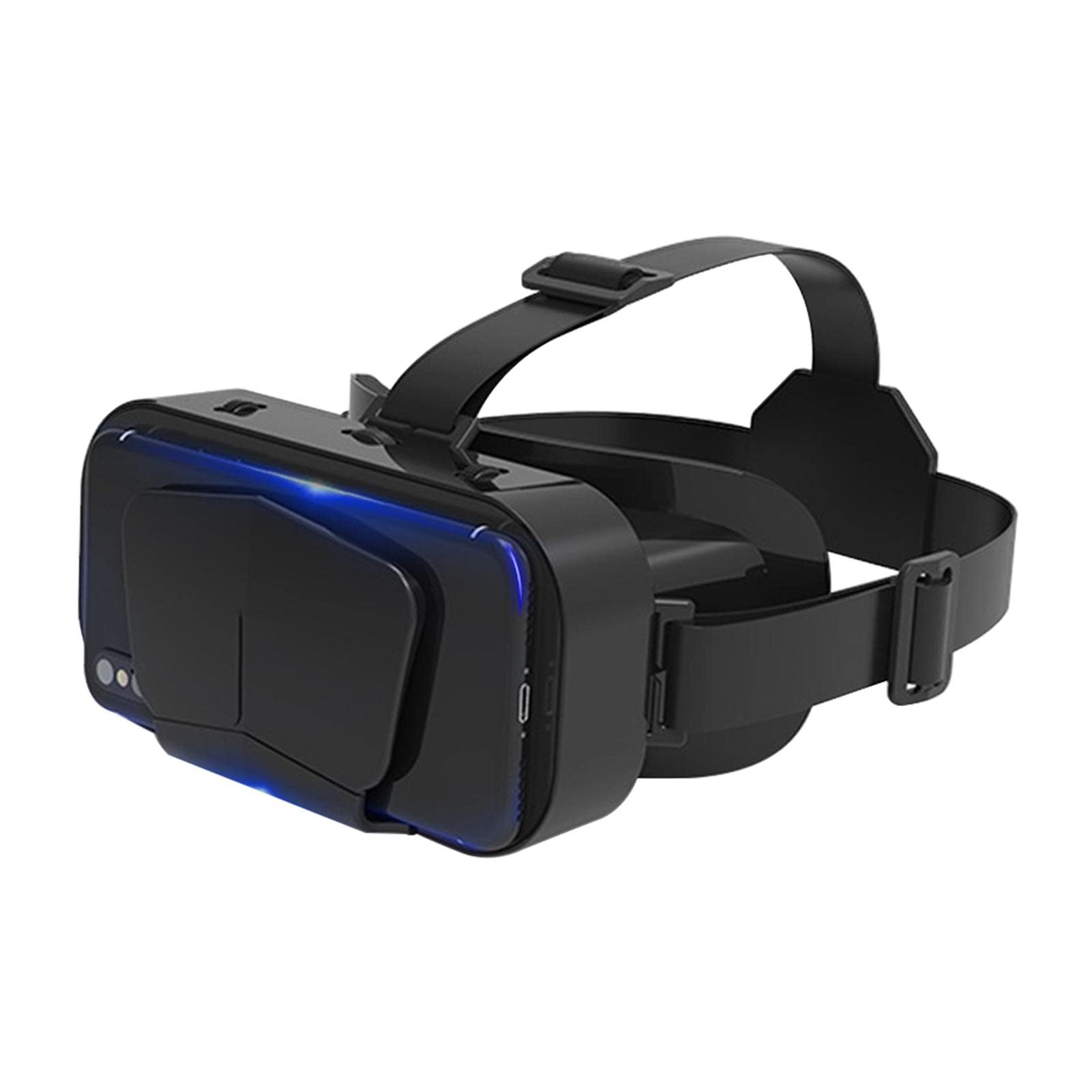 GEZICHTA 3D VR Headset Virtual Reality Glasses - 360° Panoramic View, Anti-Blue Light, Adjustable Pupil Distance & IPD - HD Immersive VR Goggles for Movies, Gaming, Education & Virtual Tours (Black)