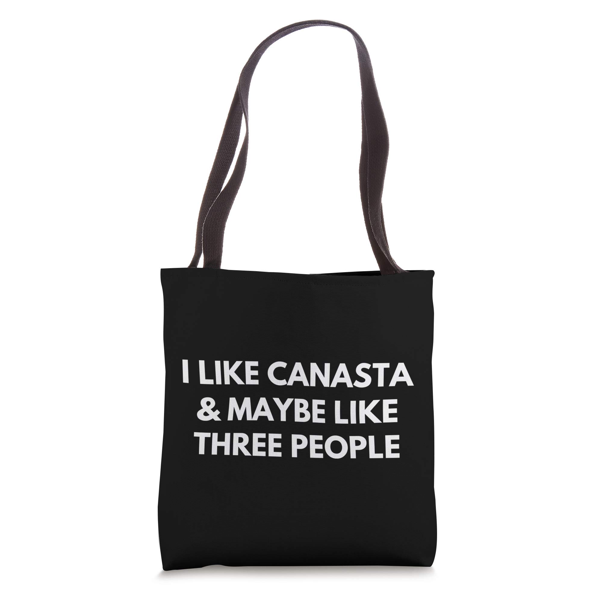 Funny Canasta Tote Bag - Large Reusable Grocery Shopping Bag with Pockets - Perfect for Beach, Picnic, and Daily Use