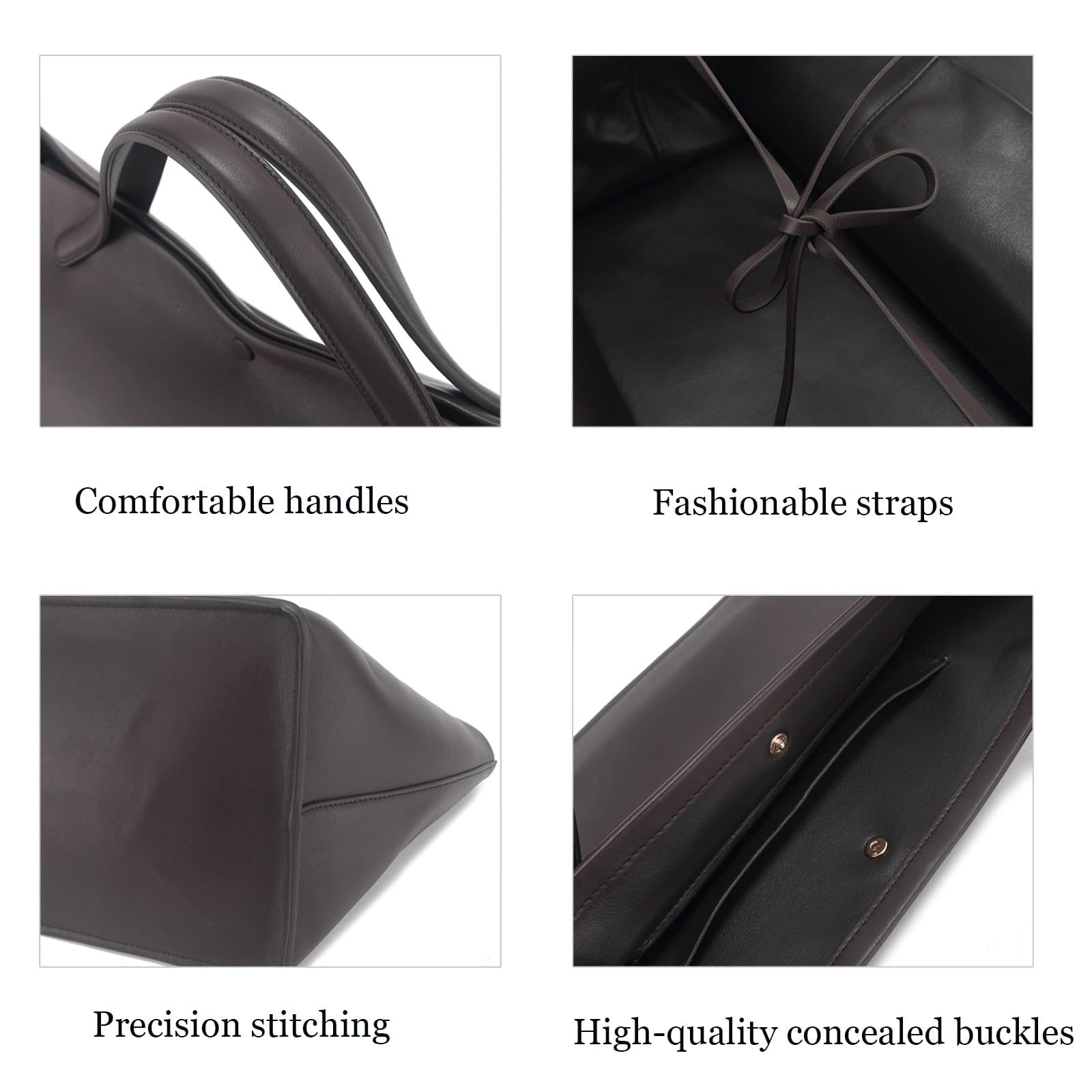Premium Genuine Leather Top Handle Tote Bag for Women - Waterproof Shoulder Satchel & Commuter Hobo Bag - Perfect for Work, Travel & Everyday Use