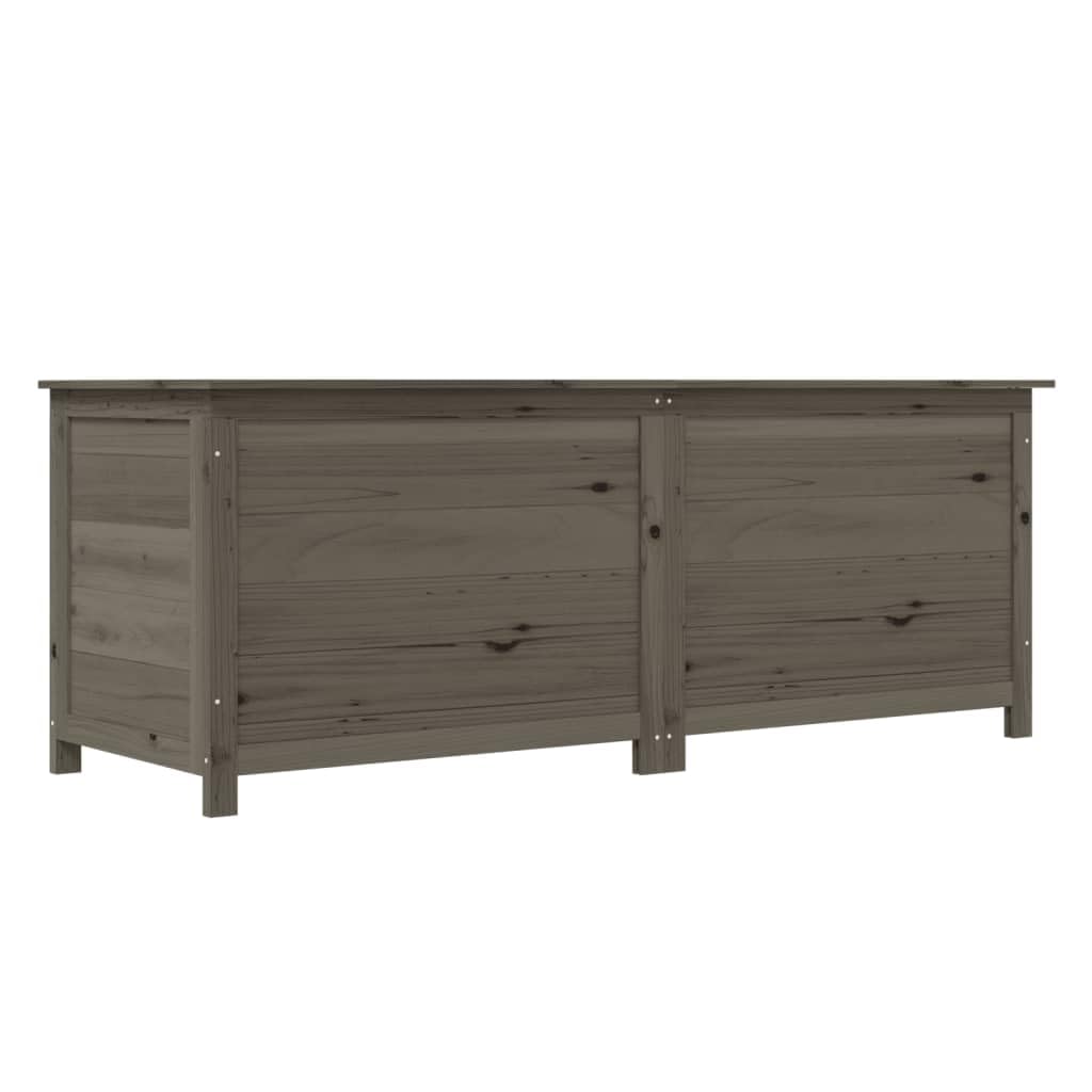 vidaXL Solid Fir Wood Patio Cushion Storage Box - Anthracite Color, Large 59.1