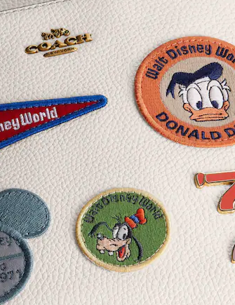 Coach Disney X Coach Kitt Messenger Crossbody Bag with Patches - Stylish Disney Collection for Women, Perfect for Casual Outings & Travel Accessories