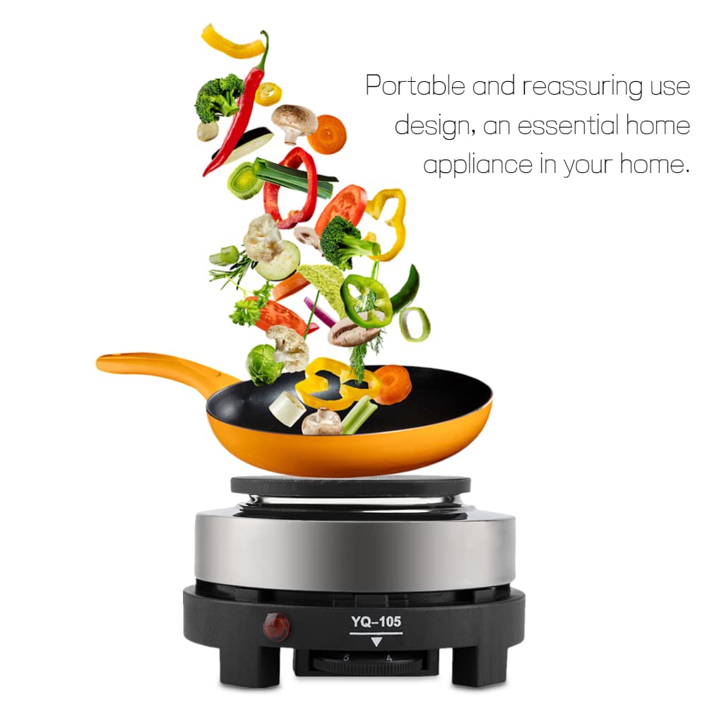 Portable 500W Mini Electric Stove - Compact Hot Plate for Cooking, Heating & Travel | Perfect for Dorms, Camping & Small Apartments