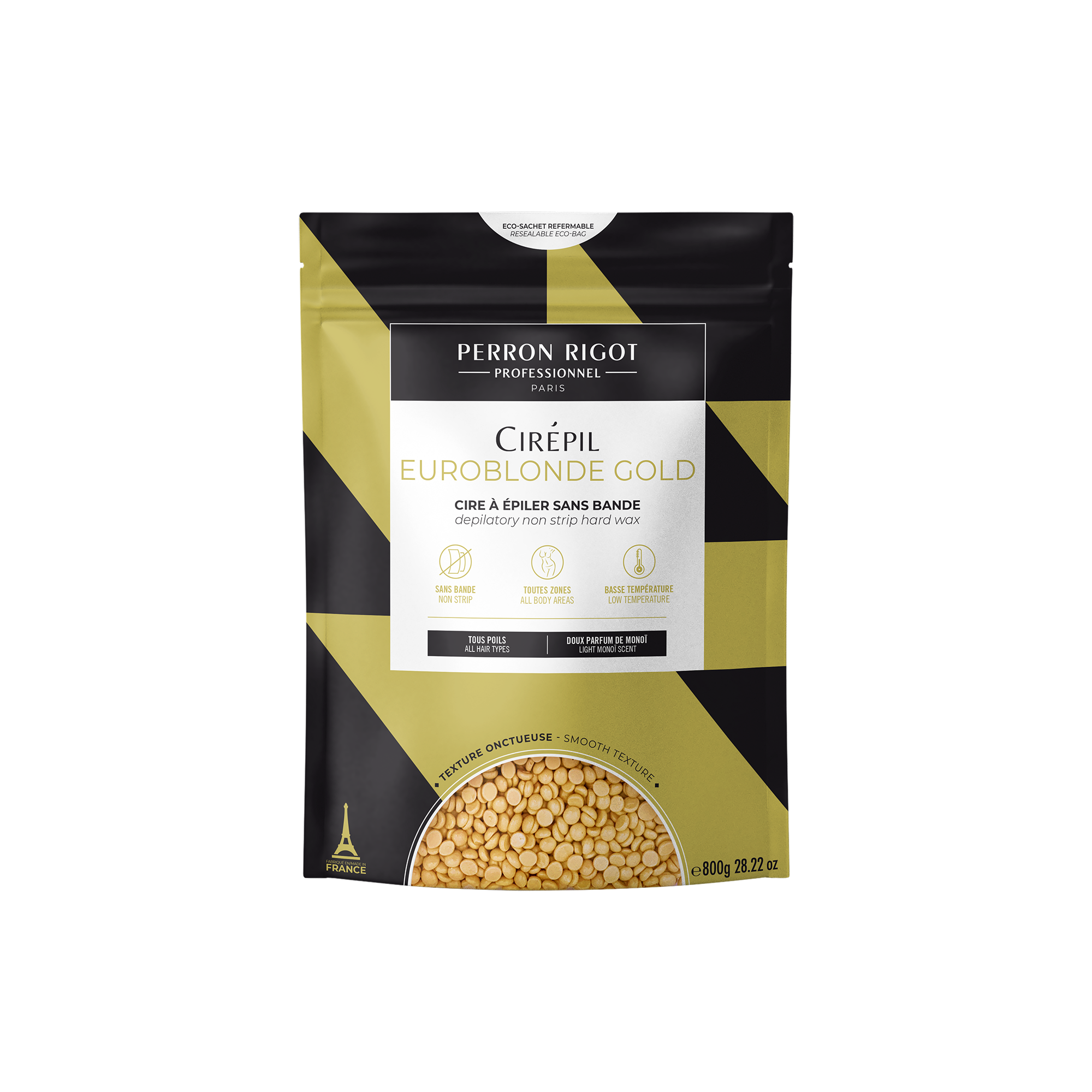 Cirepil Hard Wax Beads for Hair Removal - Euroblonde 1.8 lbs - Professional Waxing Kit for Salon & Home Use - Smooth Skin on Legs, Arms, Bikini & Face