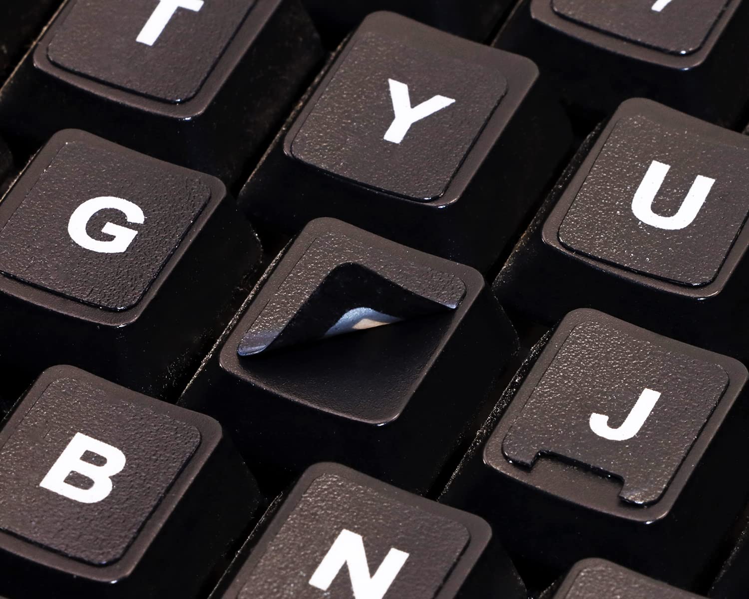 ONLYKXY 3-Pack Universal English Keyboard Stickers - Black Background with White Letters for Laptop, Computer, Notebook & Desktop | Durable Replacement Key Stickers for Typing, Gaming & Office Use