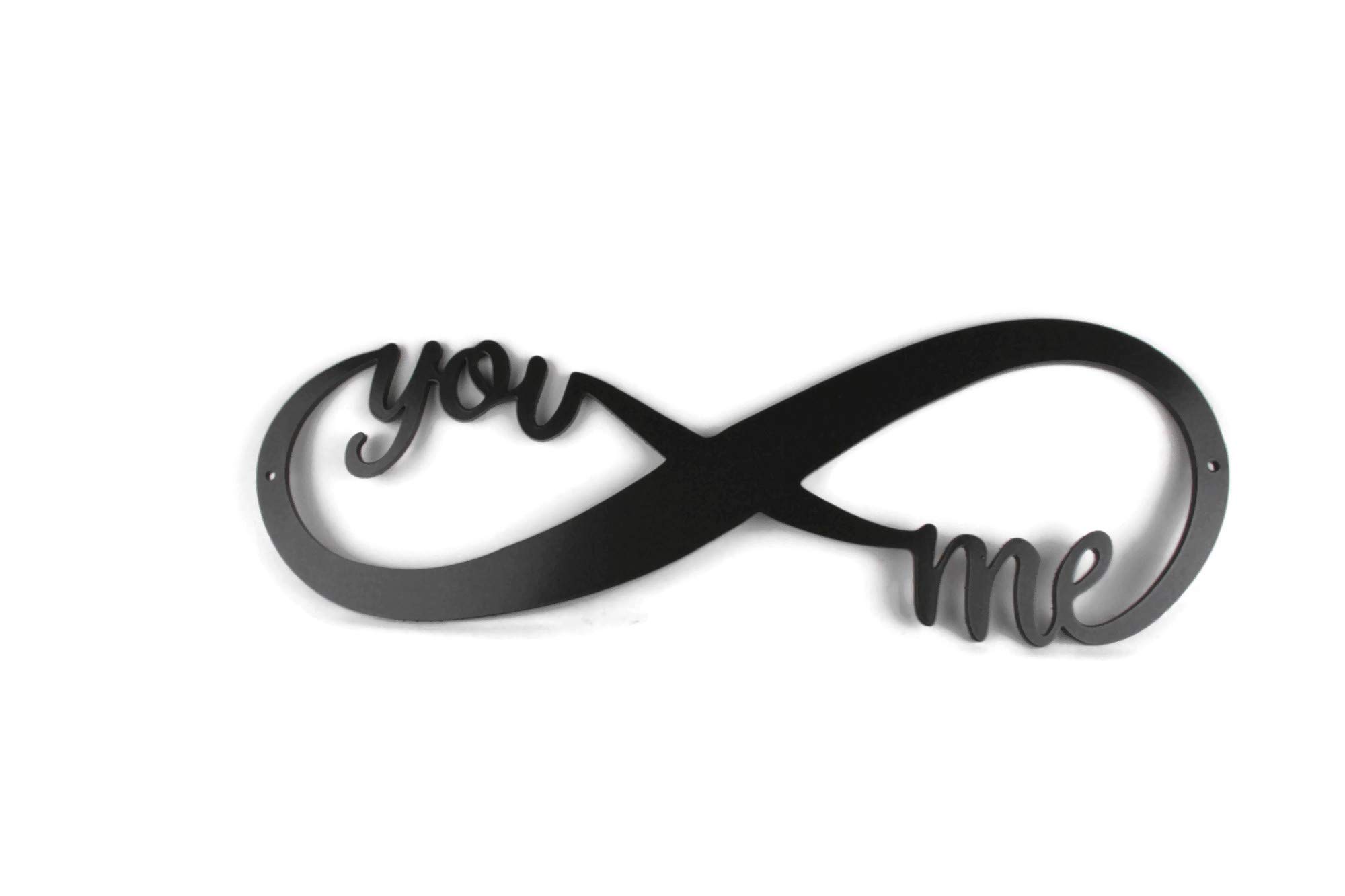 Powder Coated Infinity You and Me Bronze Necklace - 16 Inch Adjustable Chain - Romantic Couple Jewelry Gift for Anniversaries, Weddings & Date Nights