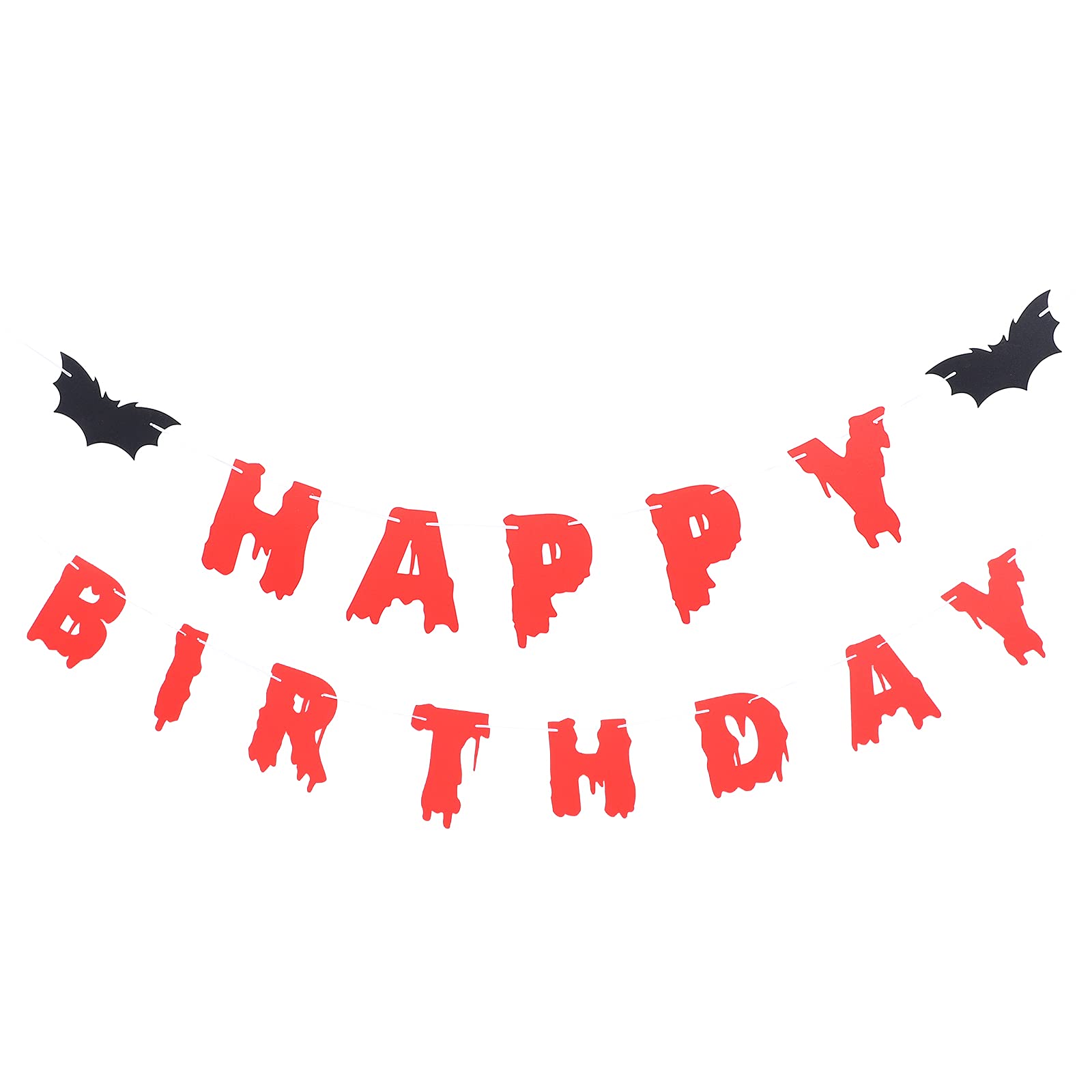 LIOOBO Halloween Party Decorations Set - 1 Pack Red Hanging Banner & Flags for Halloween, Birthday, Party Decorations - Perfect for Indoor & Outdoor Halloween Parties, Birthday Celebrations, and Festive Events