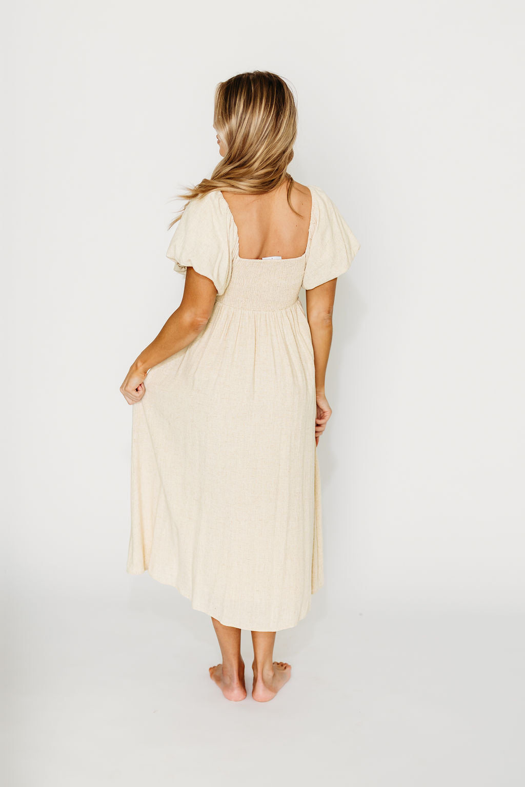 Rosalie Maxi Dress in Linen - Bump Friendly Maternity Dress for Women | Comfortable Summer Dress for Pregnancy, Beach, Vacation & Special Occasions