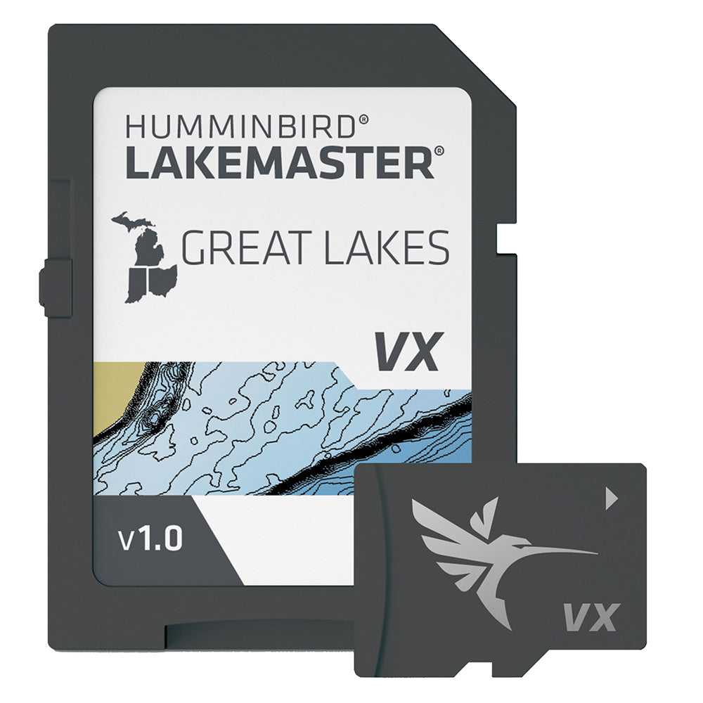 Humminbird Lakemaster VX Great Lakes Fishing GPS Chartplotter - High-Detail Mapping for Lake Fishing & Boating Navigation