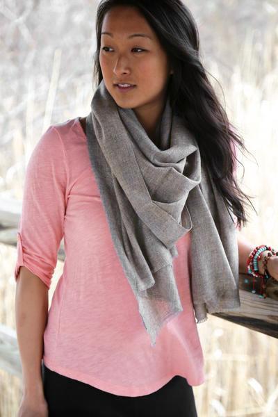 Luxury 100% Cashmere Scarf for Women & Men - Soft Grey Winter Wrap - Perfect for Cold Weather, Office & Travel Accessories