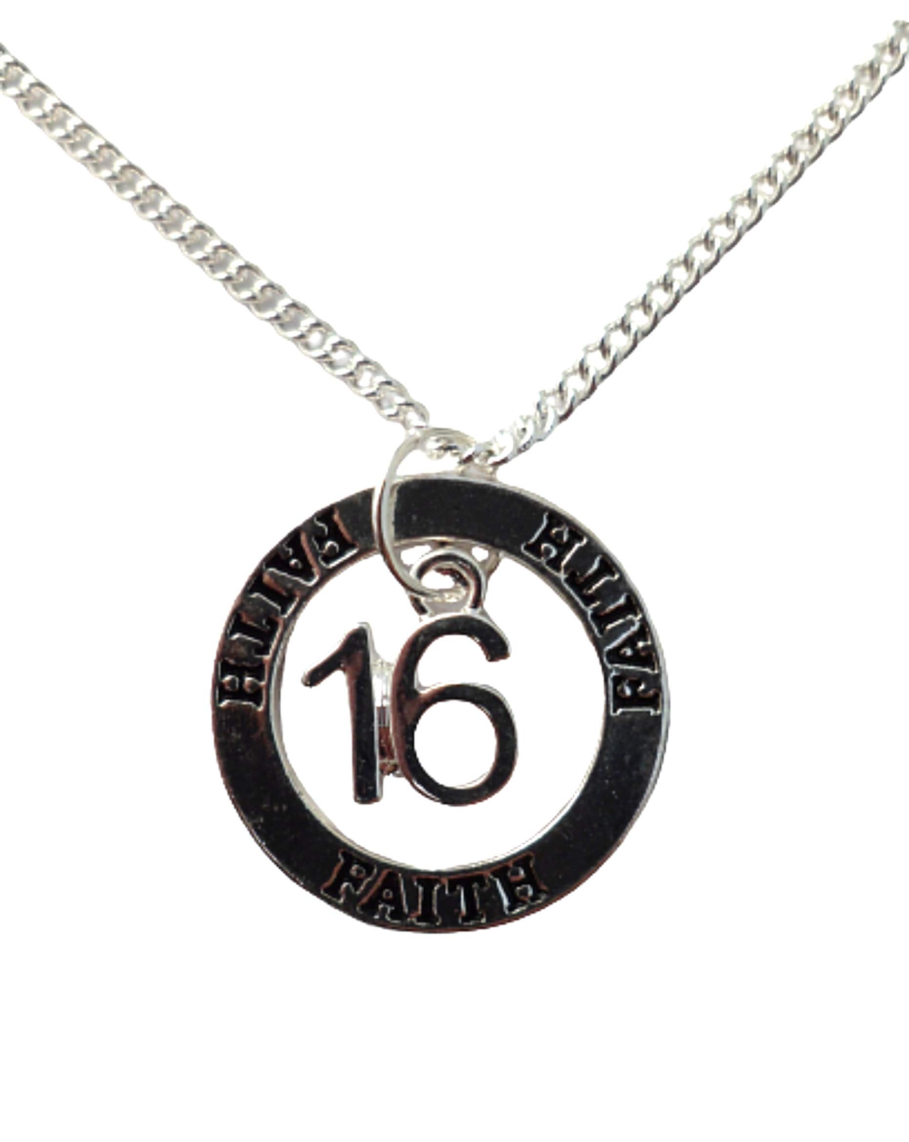 16 Silver Plated Charm Necklace for Birthday & Anniversary Gifts