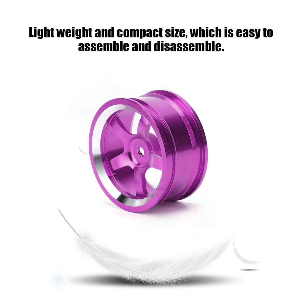 4Pcs 1/10 Scale Aluminum Alloy RC Car Wheel Hub Adapters & Rims Set - Compatible with 94123 Touring Drift Cars, RC Drift Vehicles - Perfect for Racing, Drifting & Off-Road RC Car Enthusiasts
