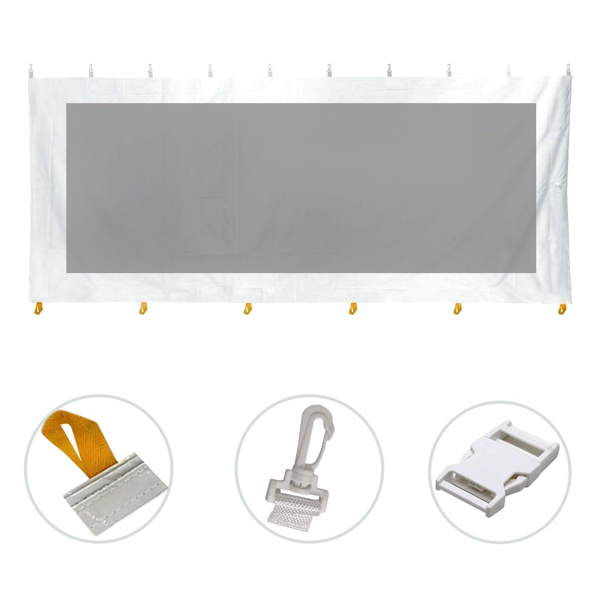 Heavy Duty 7' x 20' Clear Vinyl Tent Sidewall - Waterproof Translucent Canopy Wall for Party Tents & Outdoor Events - Perfect for Weddings, Picnics, and Camping (Tent Not Included)