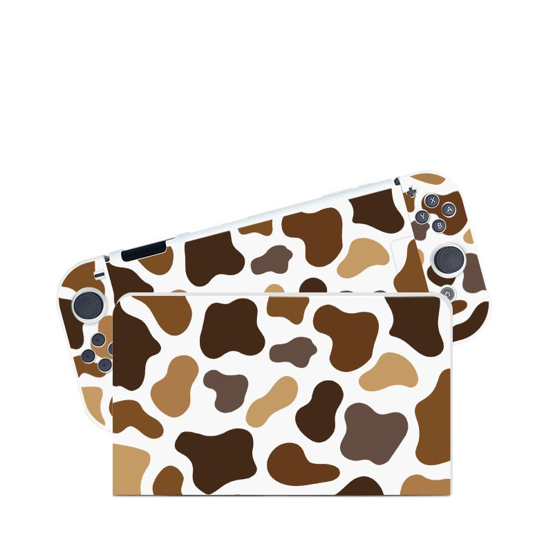Premium Moka Cow Pattern Protective Case for Nintendo Switch - Durable Hard Shell Cover with Soft Interior for Gaming & Travel