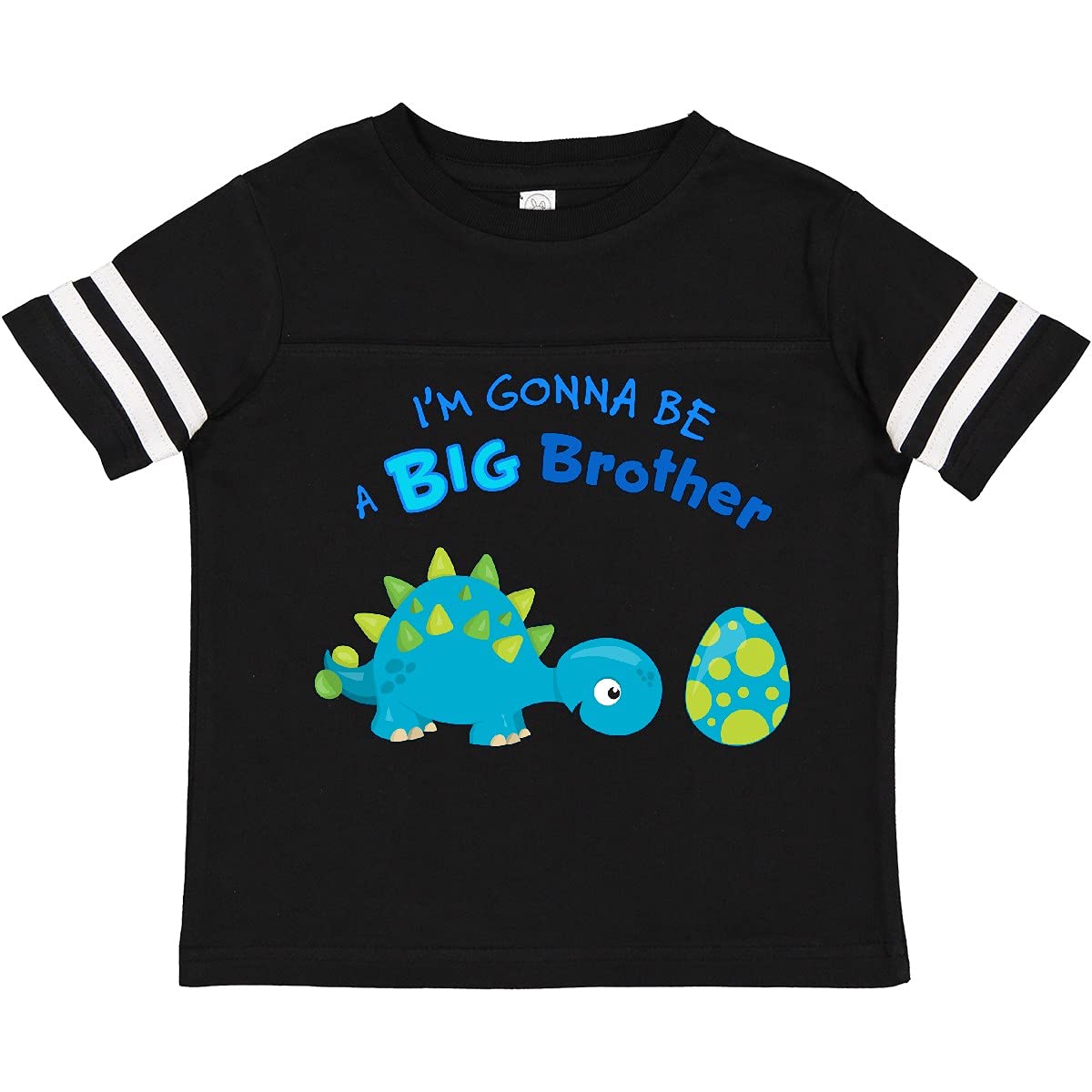 Inktastic Happy Dinosaur Future Big Brother Toddler T-Shirt - Cute Dino Graphic Tee for Toddler Boys - Perfect Sibling Gift & Playdate Outfit