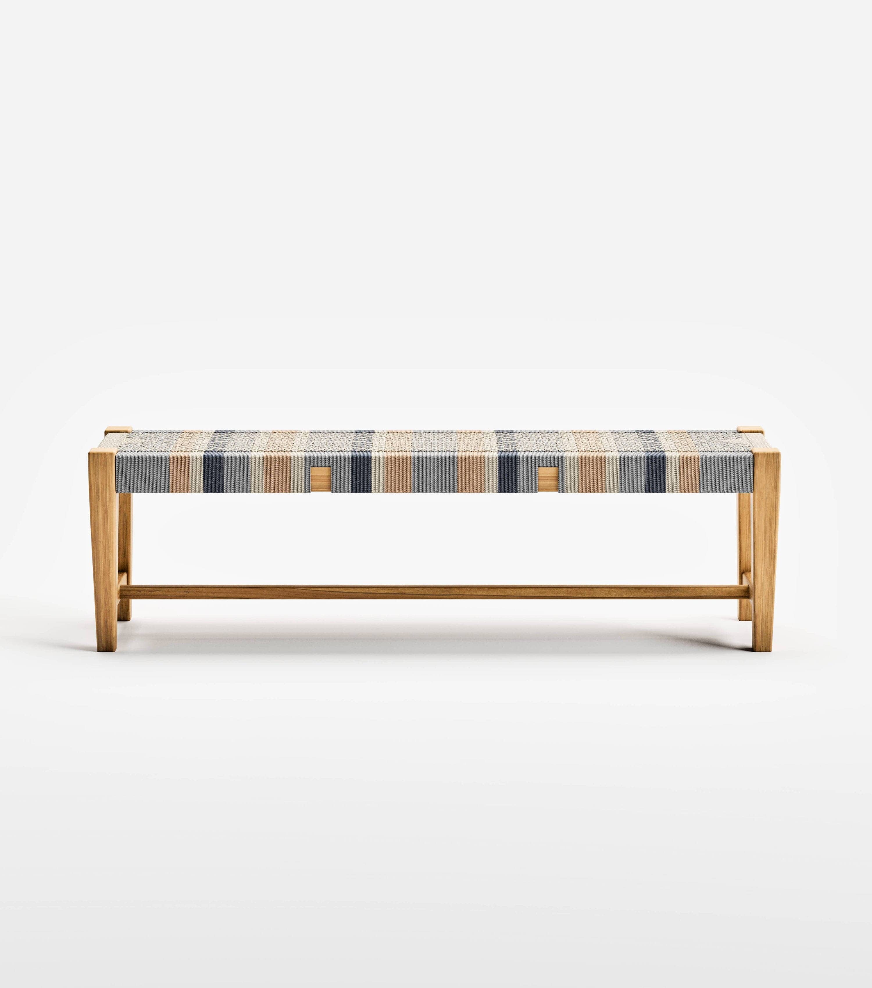 Santa Cruz Bench with Serena Pattern - Stylish Outdoor Patio Furniture for Garden, Deck, and Backyard Relaxation