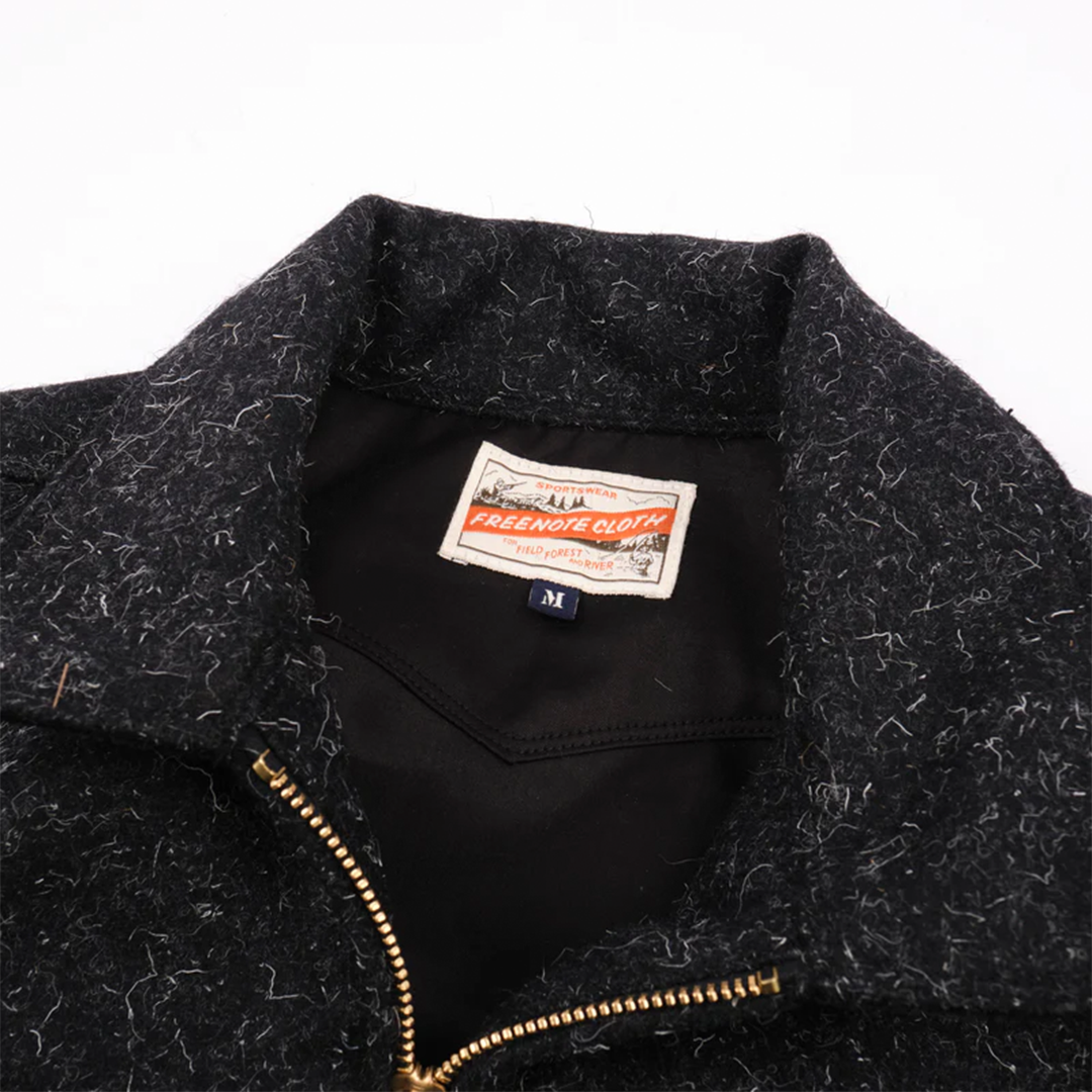 Freenote Alcorn Jacket - Premium Black Kemp Wool Jacket for Men | Stylish & Warm Outerwear for Fall & Winter | Perfect for Casual Outings & Outdoor Adventures