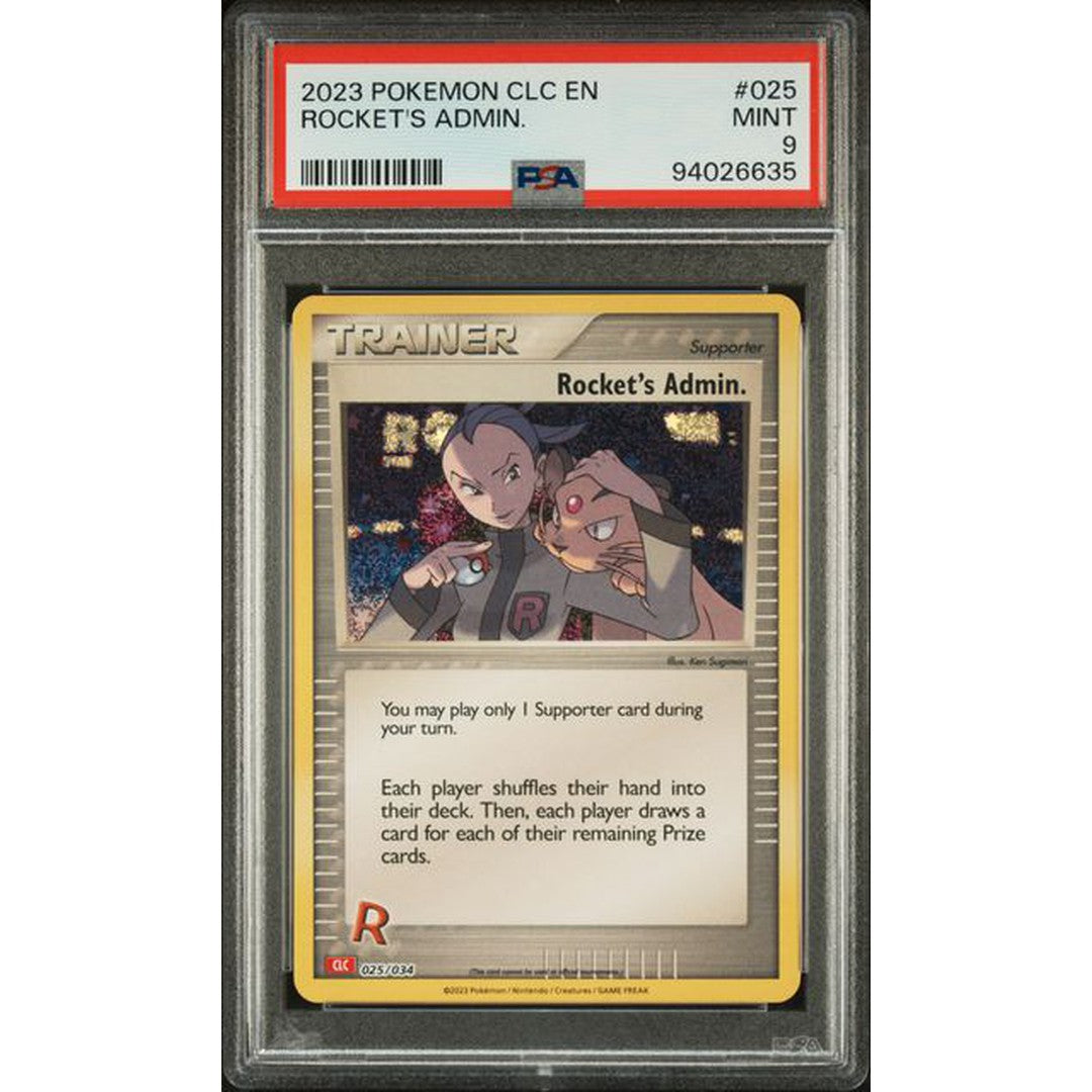 2023 Pokemon Classic Collection Rocket's Admin 026/034 PSA 9 Graded Trading Card - Perfect for Collectors, Gaming Enthusiasts & Pokemon Battles