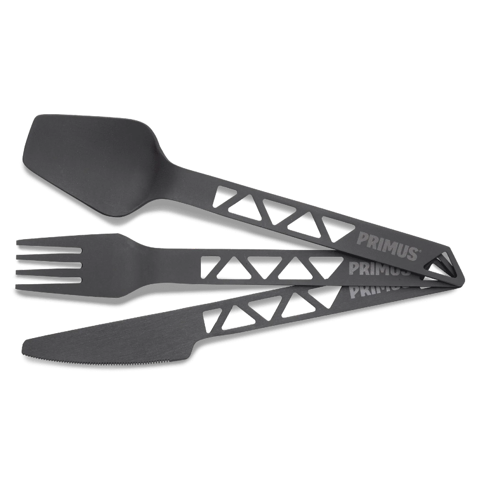 Primus Trailcutlery Aluminum Camping Utensil Set - Lightweight Durable Fork Spoon Knife for Hiking Backpacking Outdoor Adventures