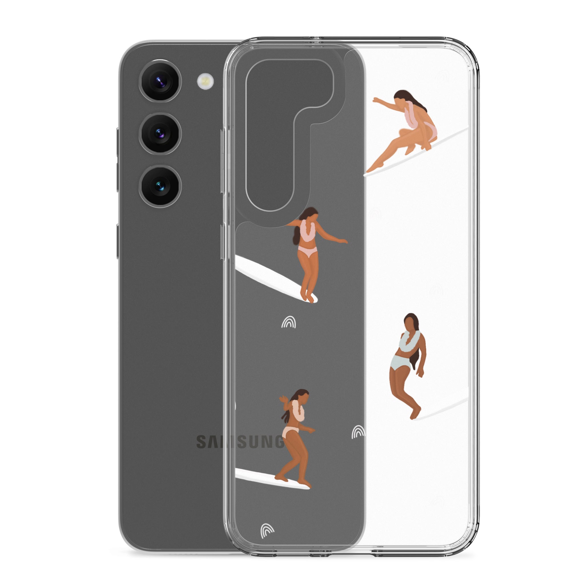 He'e Nalu Clear Protective Case for Samsung Galaxy - Slim Scratch-Resistant Cover for Everyday Use, Travel & Outdoor Activities