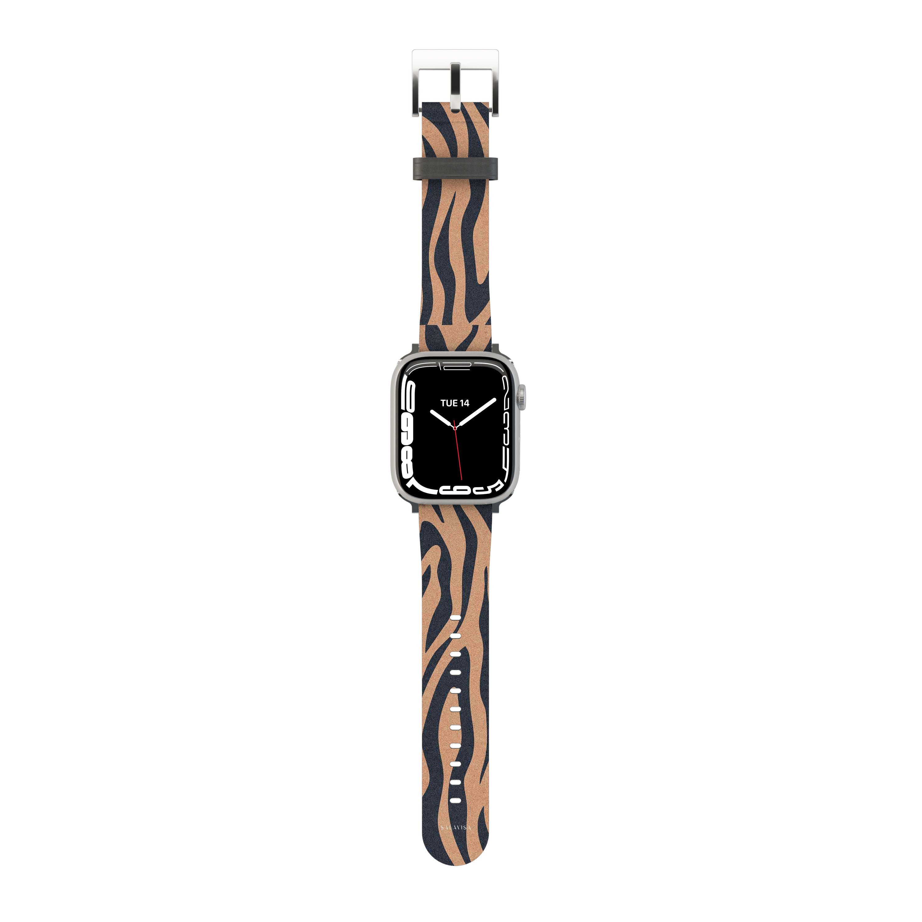 Premium Blue Copper Zebra Pattern Apple Watch Band - Stylish & Durable Replacement Strap for Apple Watch Series 1-9 - Perfect for Workouts, Fashion & Everyday Wear