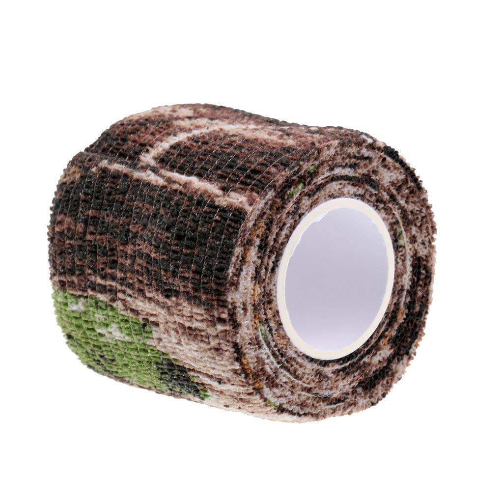 5-Pack Camouflage Tape for Hunting & Paintball - 5cm x 2.2m Stealth Wrap - Outdoor Gear for Tree Stands, Guns, Bows & Equipment - Waterproof Camo Tape for Tactical Use & Wildlife Photography