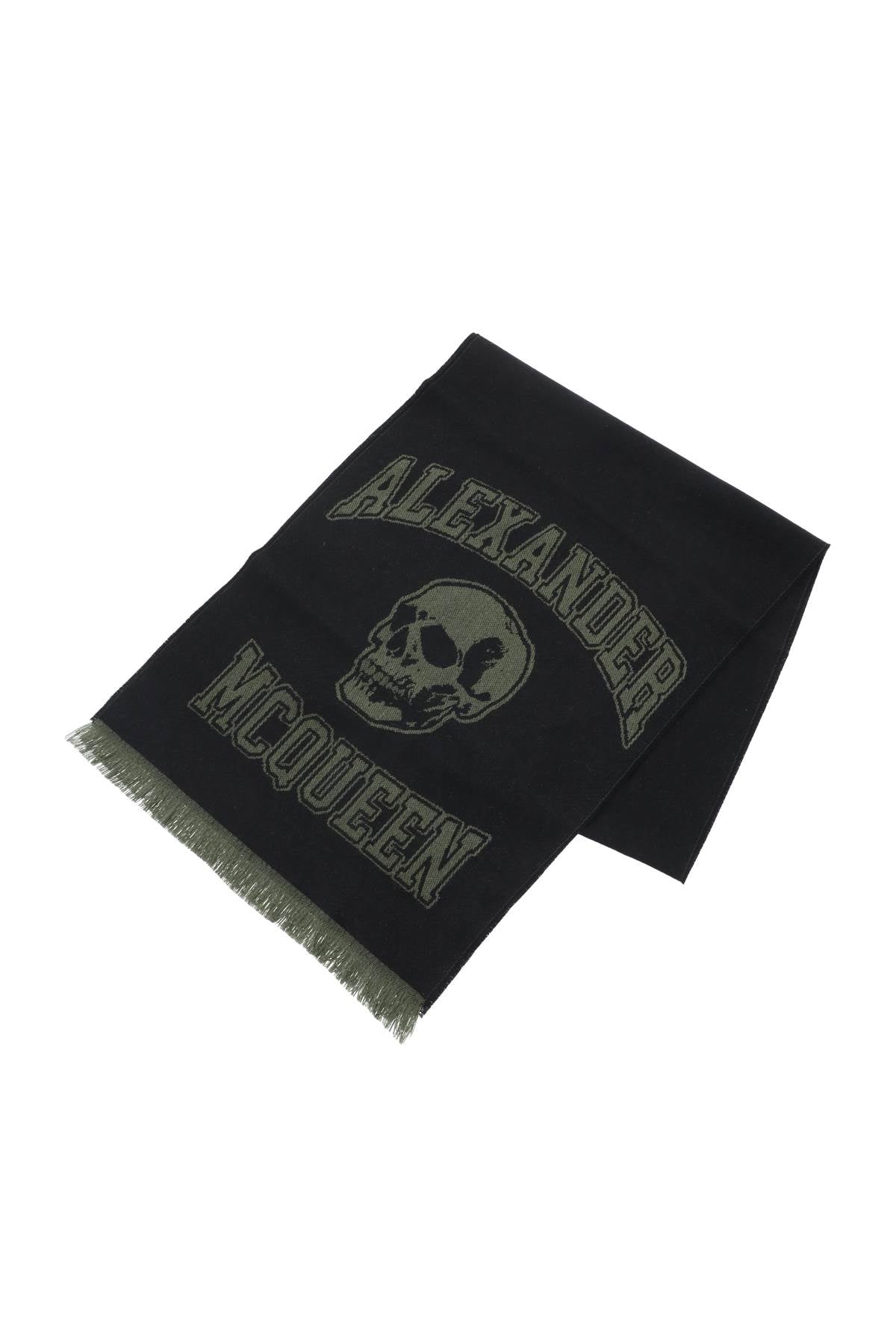 Alexander McQueen Varsity Logo Wool Scarf - Warm Luxury Fashion Accessory for Men & Women - Perfect for Winter, Fall, and Cold Weather Outfits