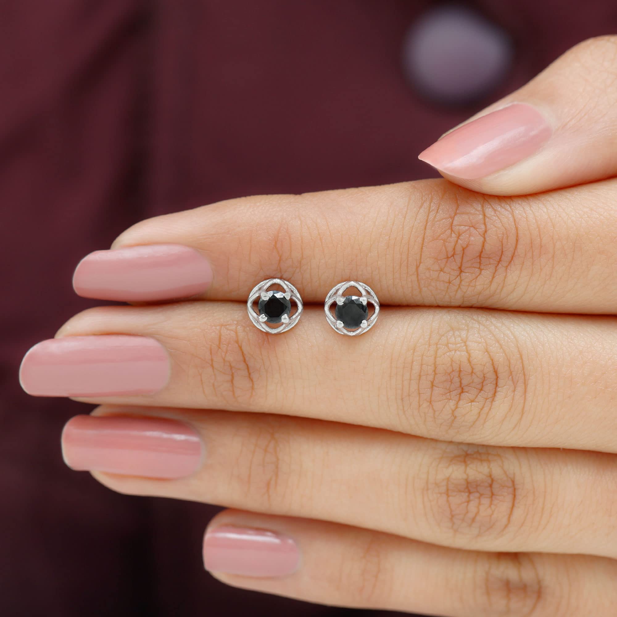 Certified AAA Quality Black Onyx Stud Earrings for Women - Real Onyx Screw Back Earrings (Perfect Gift for Birthday, Anniversary & Special Occasions) - Elegant Jewelry for Everyday Wear, Office & Evening Events