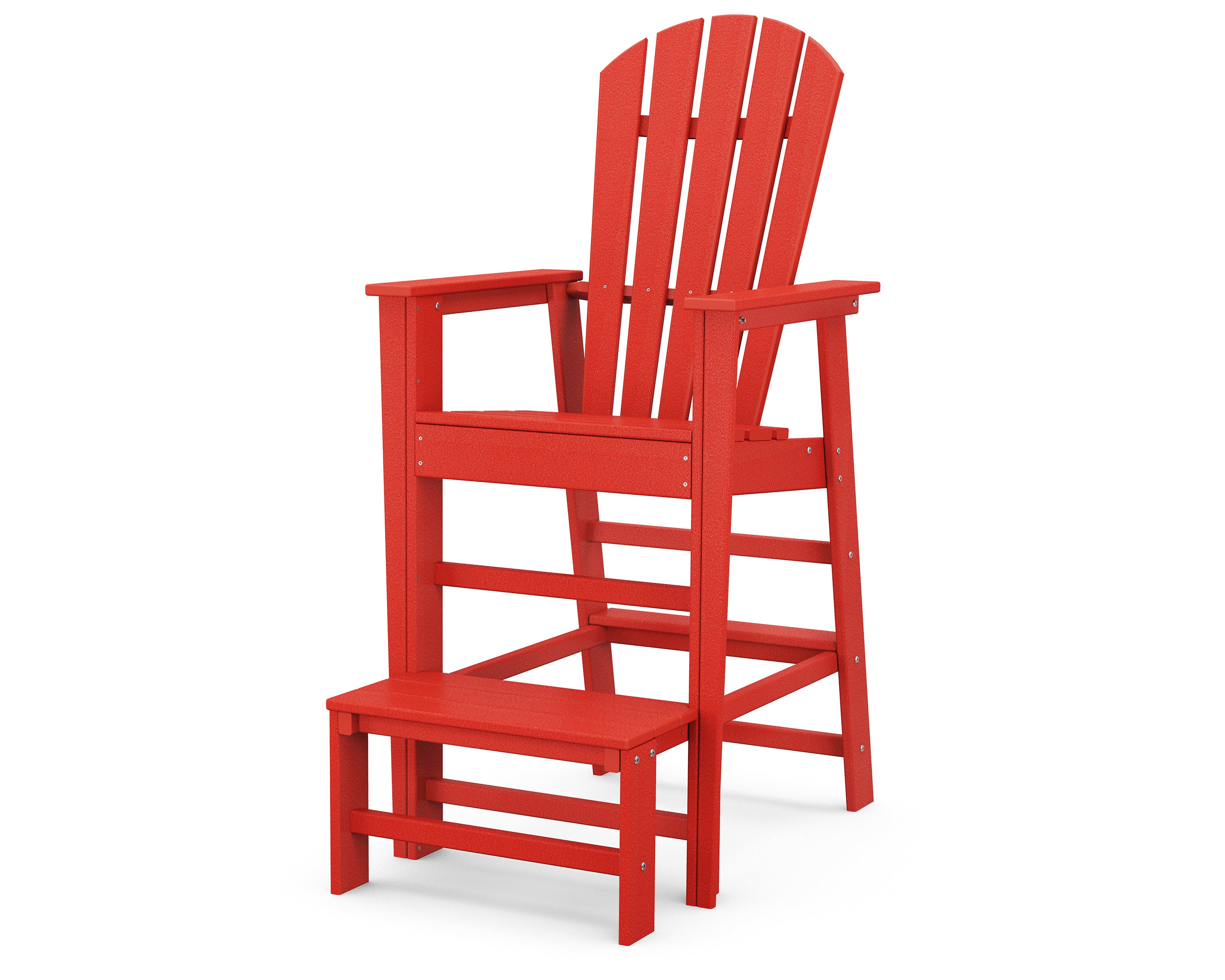 POLYWOOD South Beach Lifeguard Chair - Durable Outdoor Adirondack Style Chair for Poolside, Beach, and Backyard Decor - Perfect for Coastal Themed Patio Furniture and Lifeguard Stand Decoration