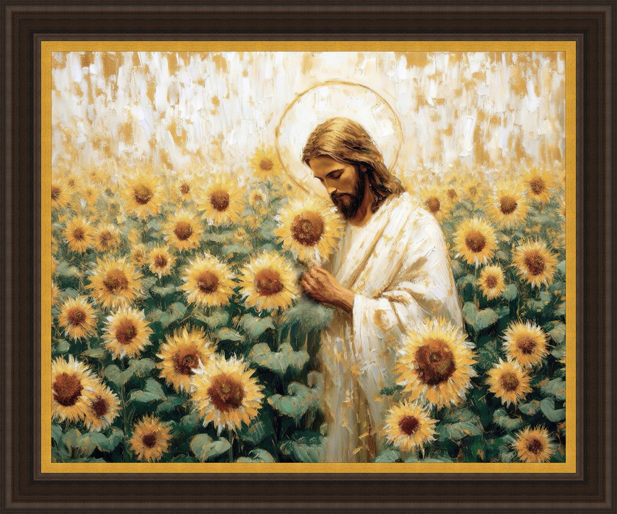 Following The Son Large Wall Art - Inspirational Christian Home Decor for Living Room, Bedroom & Office - Perfect for Gifts & Spiritual Spaces