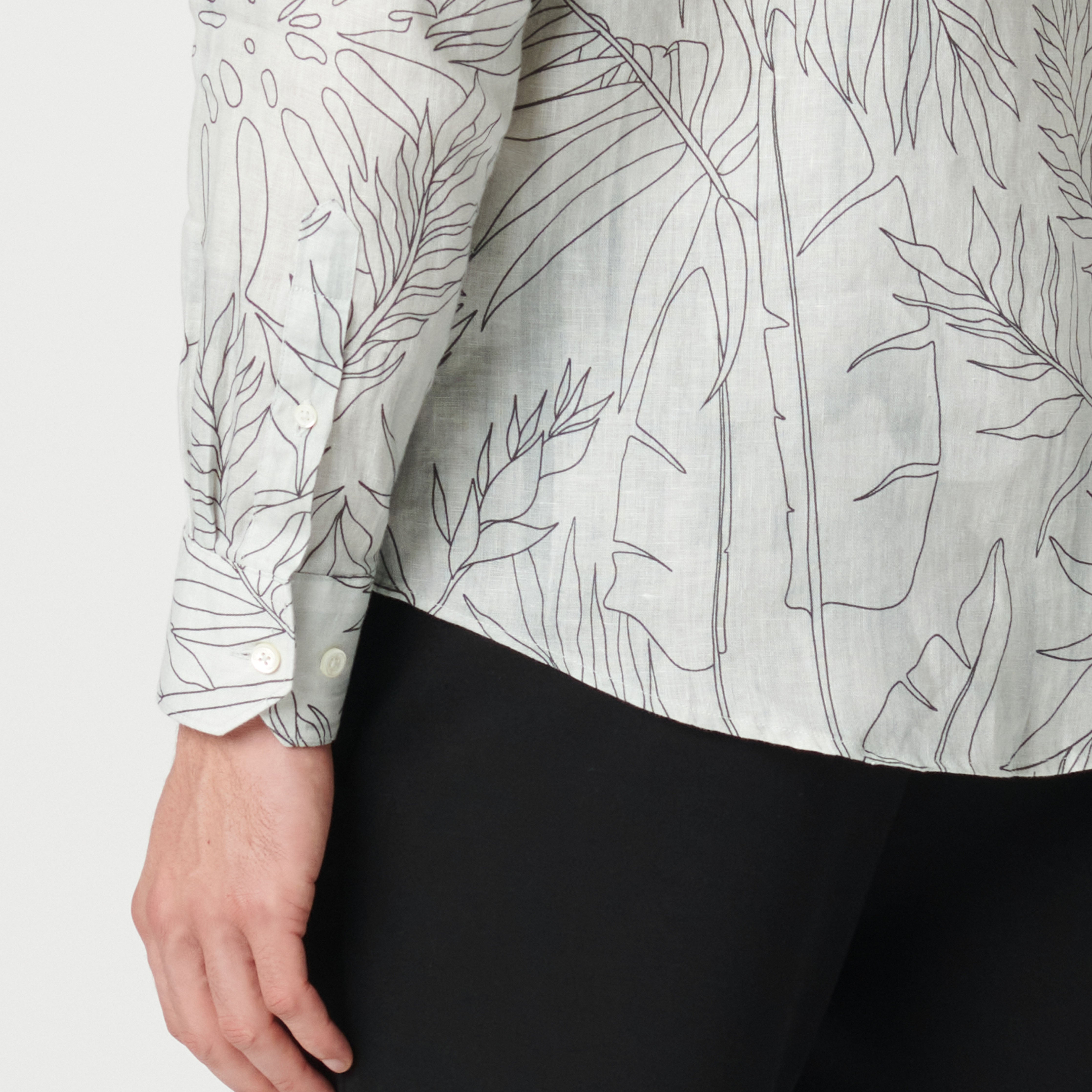 Stylish Axel Pencil Leaf Print Shirt for Men - Trendy Casual Button Down Shirt for Everyday Wear, Office & Date Night Outfits
