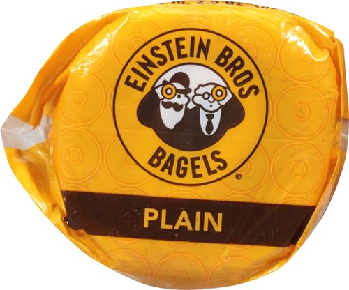 Einstein Bros. Bagels Take & Toast Plain Bagels - 18.5 oz (5 Count) - Perfect for Breakfast, Snacks & Quick Meals - Ready to Toast & Enjoy at Home or Office
