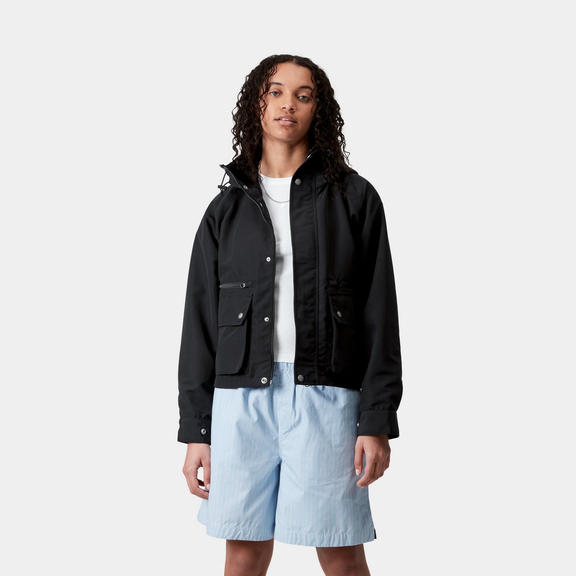 Women's Irwin Jacket - Waterproof Windbreaker Jacket for Outdoor Hiking & Travel | Black | Lightweight & Breathable