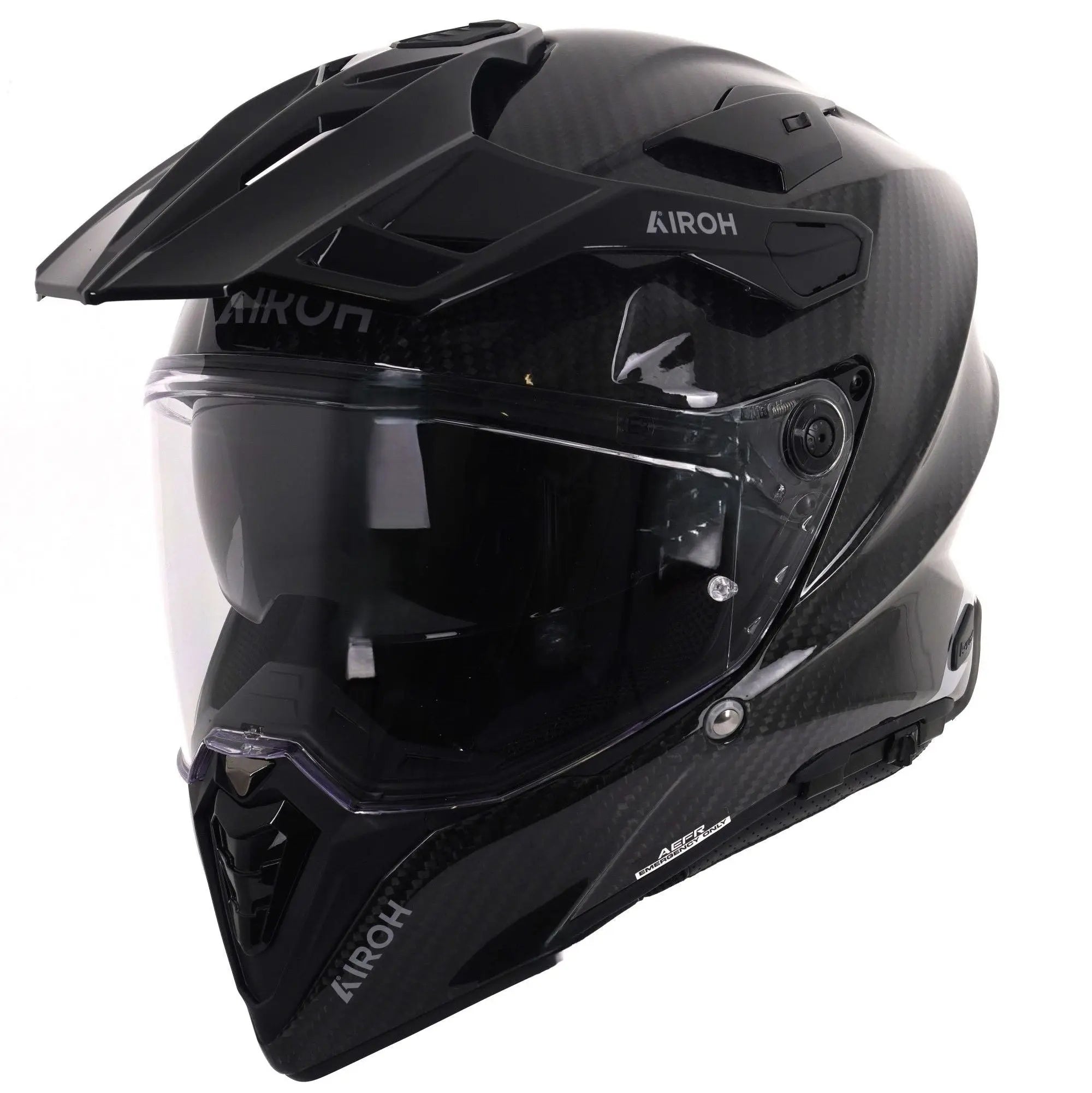 Airoh Commander 2 Full Gloss Carbon Motorcycle Helmet - Lightweight DOT & ECE Certified for Street & Racing - Perfect for Urban Commuting & Track Days