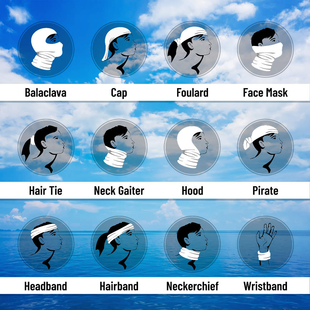 UPF 50+ Kids Reusable Sun Protection Face Mask & Neck Gaiter - Breathable UV Protection for Outdoor Activities, Hiking, Beach & School | Aqua Design