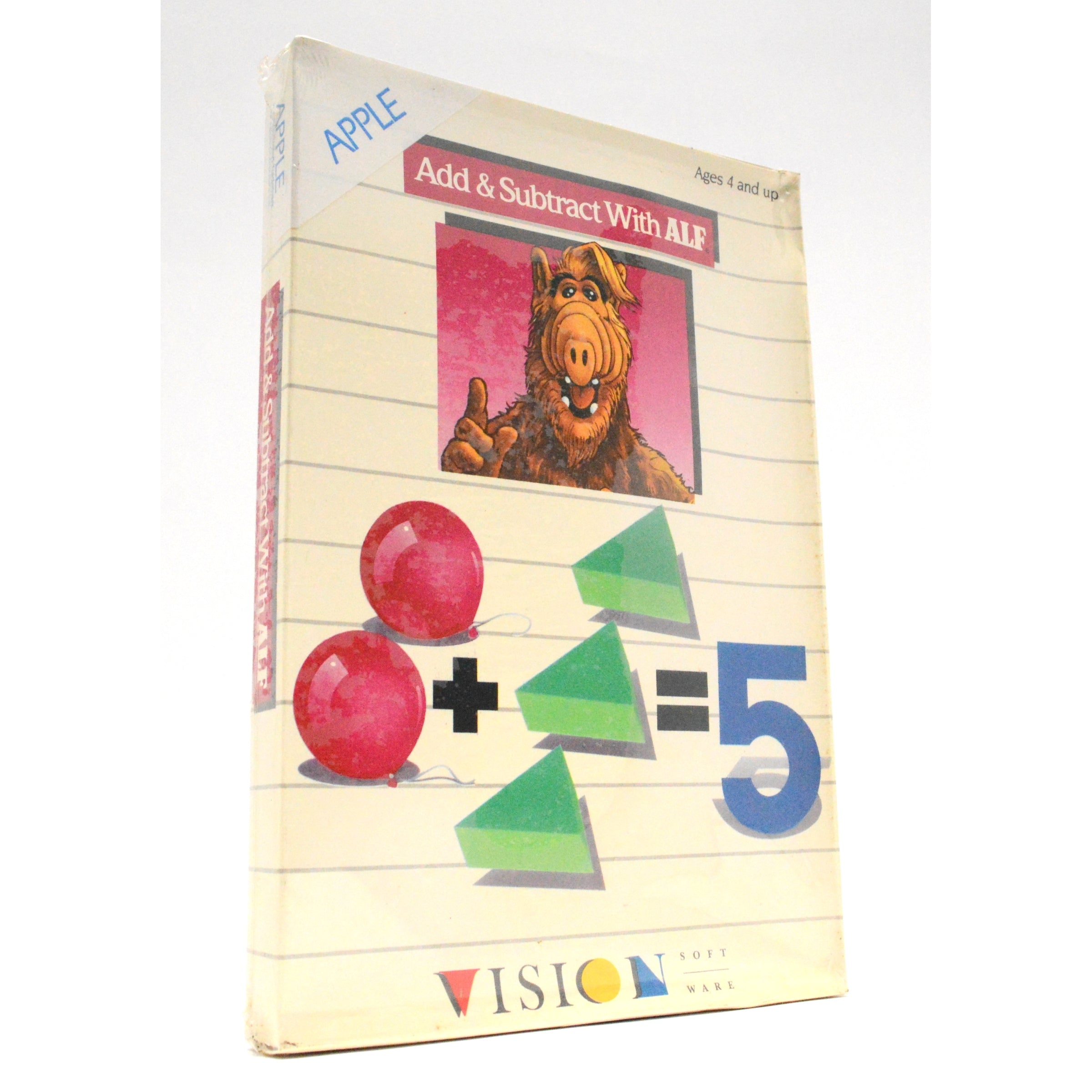 Vintage Apple II Add & Subtract with ALF Educational Math Game - Factory Sealed 1988 Edition - Perfect for Retro Gaming & Classroom Learning