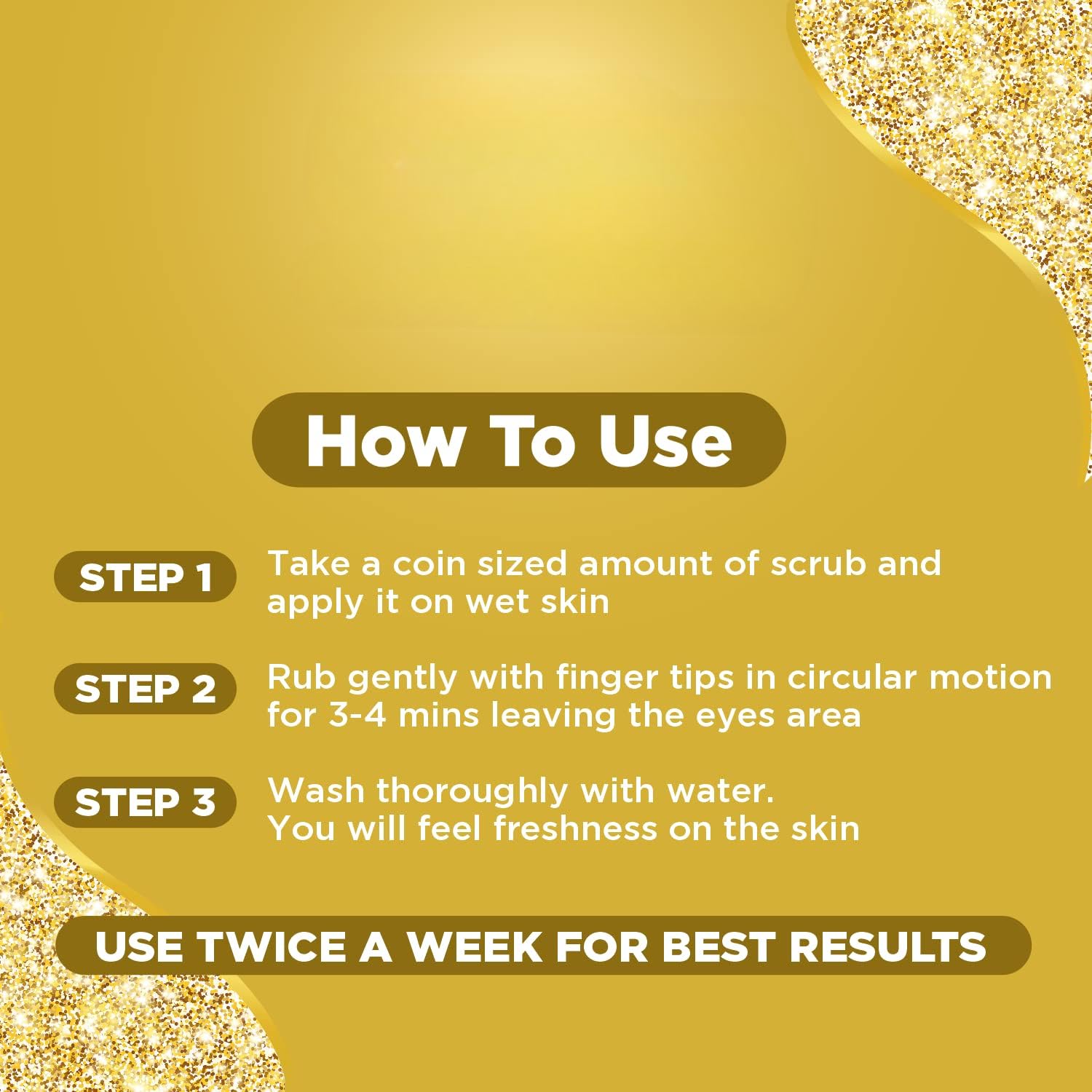 Organic Gold Face & Body Massage Scrub - Paraben & SLES Free for Radiant, Brightened Skin with Instant Glow - 400ml | Perfect for Spa Day, Self-Care Routine & Gift Giving