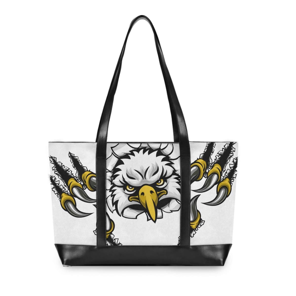 15.6 Inch Waterproof Laptop Tote Bag for Women - Stylish Canvas Computer Bag with Bird Mascot Design, Perfect for Work, School, and Travel