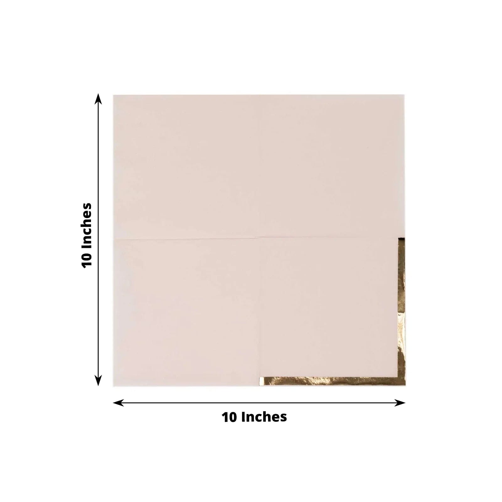50 Soft 2-Ply Disposable Dinner Cocktail Napkins with Gold Foil Edge - Elegant Party Tableware for Weddings, Events & Home Entertaining