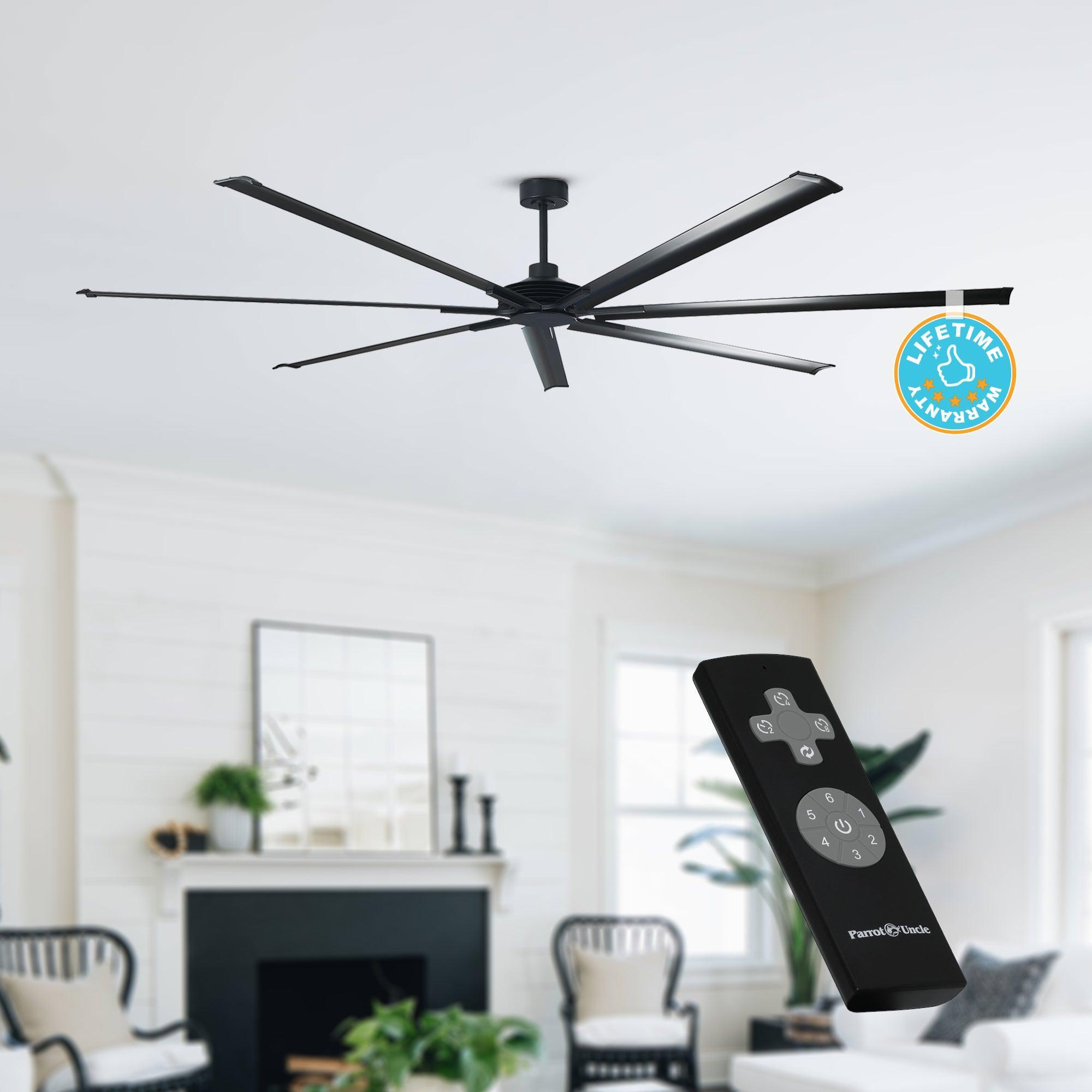 84 Inch & 100 Inch Large Ceiling Fan with Remote Control - Energy Efficient Quiet DC Motor for Living Room, Bedroom, Patio Outdoor Use