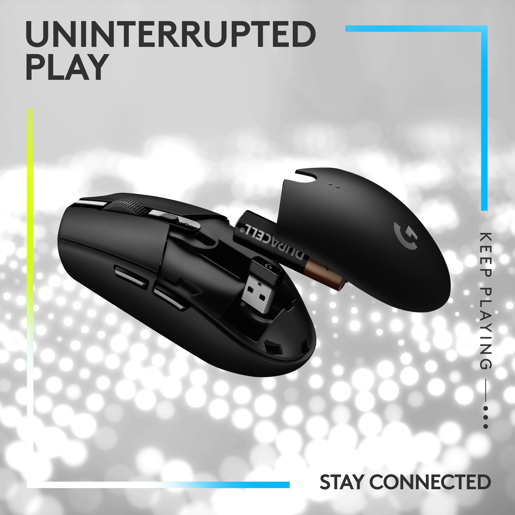 Logitech G305 Wireless Gaming Mouse with HERO 12K Sensor & G435 Wireless Gaming Headset - Bluetooth, Built-in Mic, Lightweight, LIGHTSPEED Technology - Compatible with PC/Mac (Black) - Perfect for Esports, Streaming & Professional Gaming