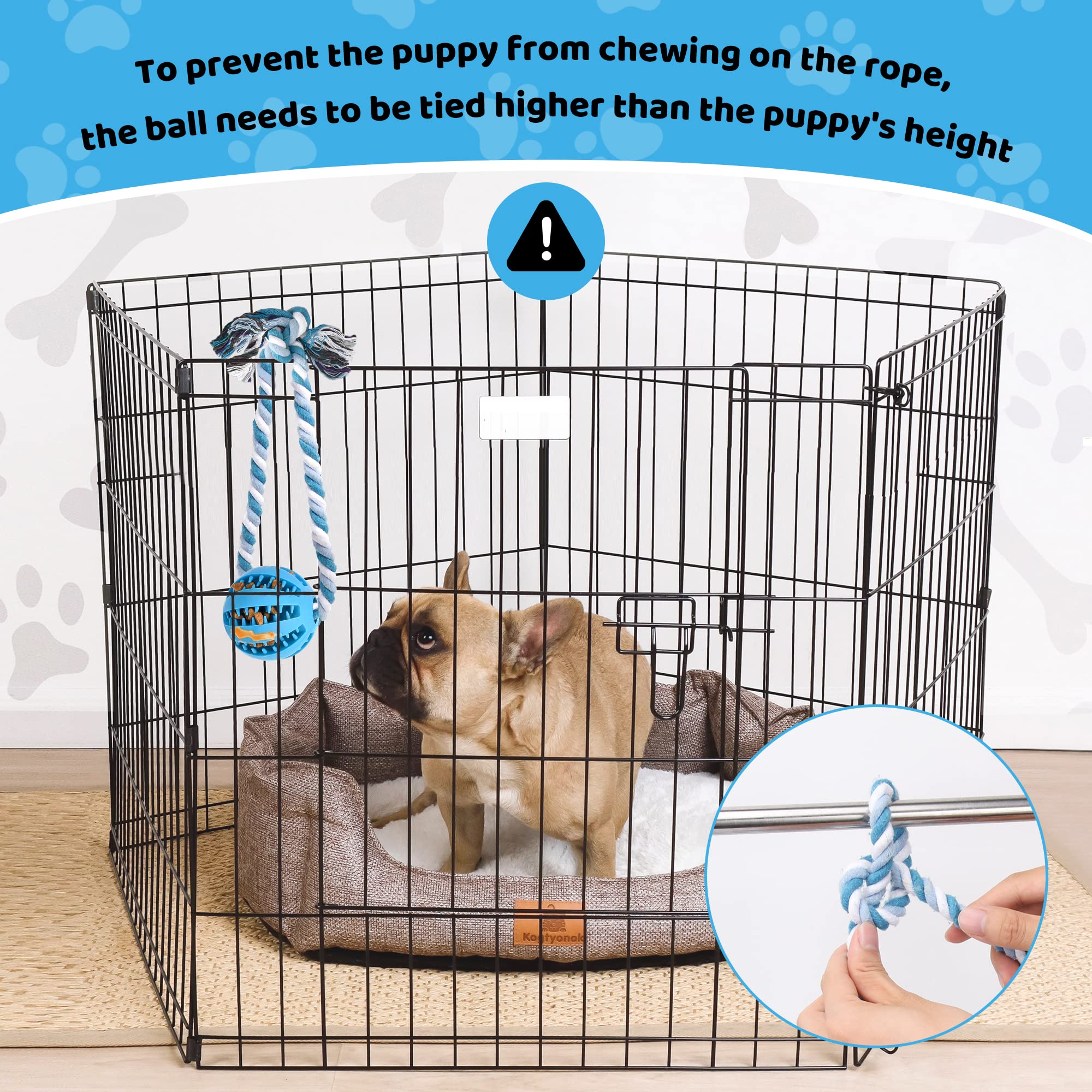 Interactive Dog Toys for Puppies - Stress & Anxiety Relief, Peanut Butter Treat Dispenser for Crate Training | Perfect for Indoor Play, Separation Anxiety & Mental Stimulation