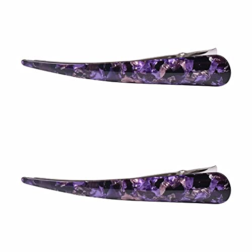2 Pack 5.5 Inch Large Acrylic Duckbill Hair Clips - Strong Hold Crocodile Claw Hair Clips for Women & Girls - Perfect for Styling, Ponytails, Braids and Updos