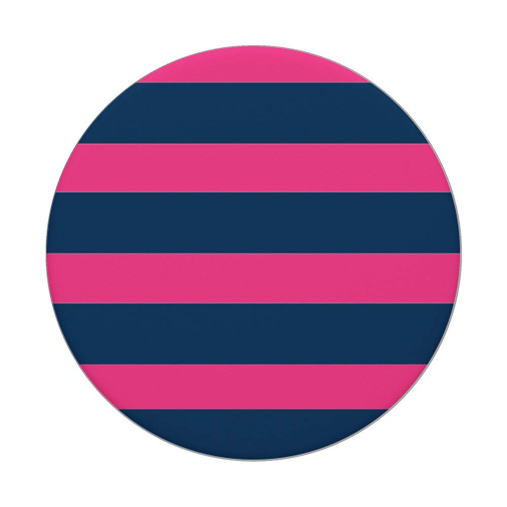 Vintage 80s Preppy Style Navy and Pink Striped Shirt - Perfect for Casual Outfits, Retro Parties & 80s Theme Events