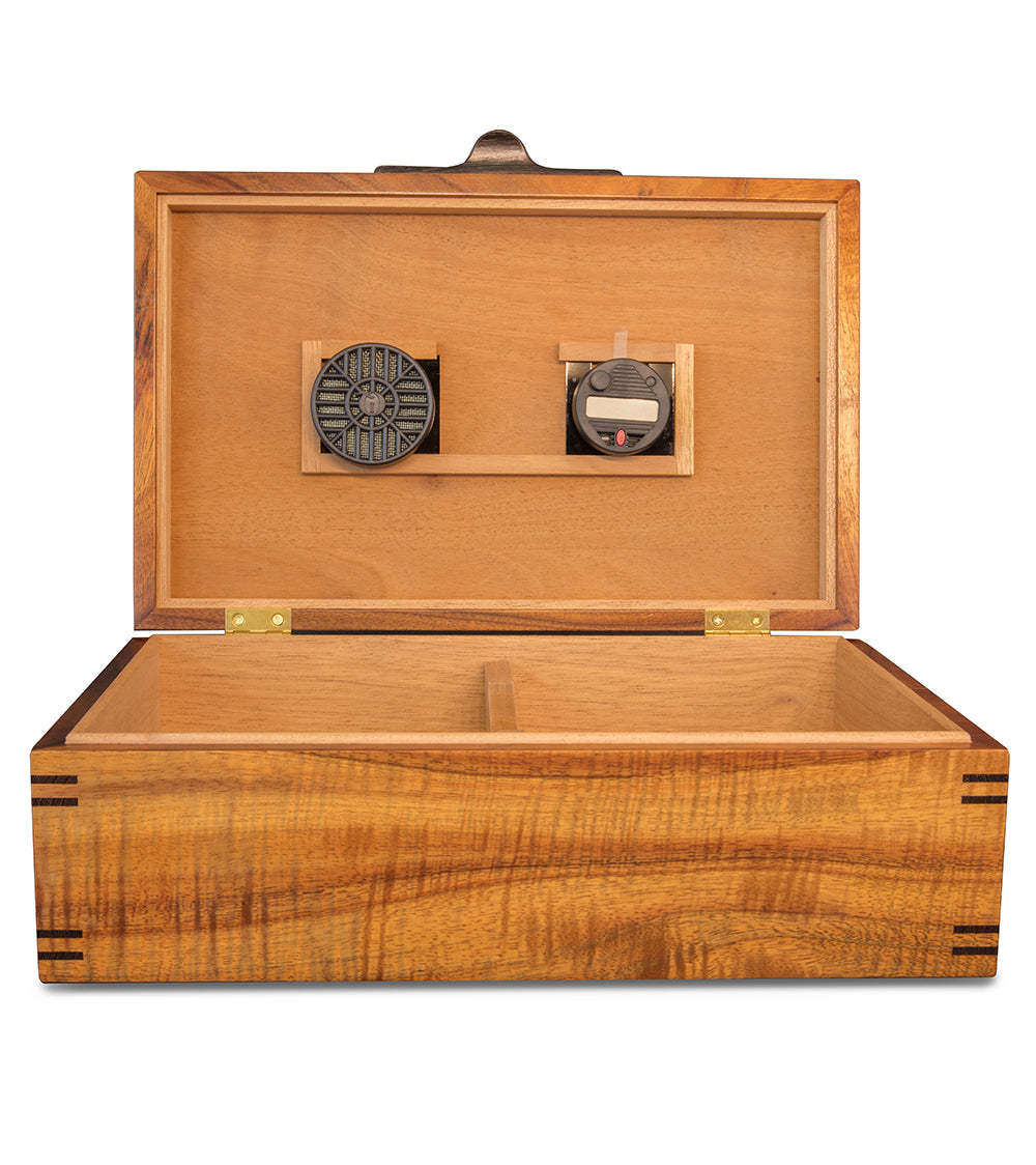 Premium Martin Koa Wooden Humidor for Cigars - Airtight Seal with Spanish Cedar Lining - Perfect for Home, Office, or Gifting to Cigar Enthusiasts
