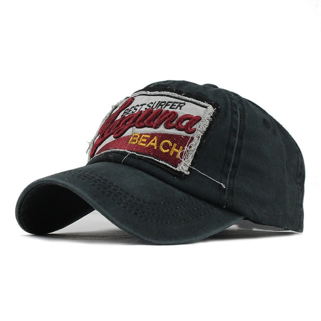 Best Surfer Laguna Embroidered Washed Cotton Baseball Cap for Men & Women - Perfect for Beach, Surfing, Outdoor Activities & Casual Wear